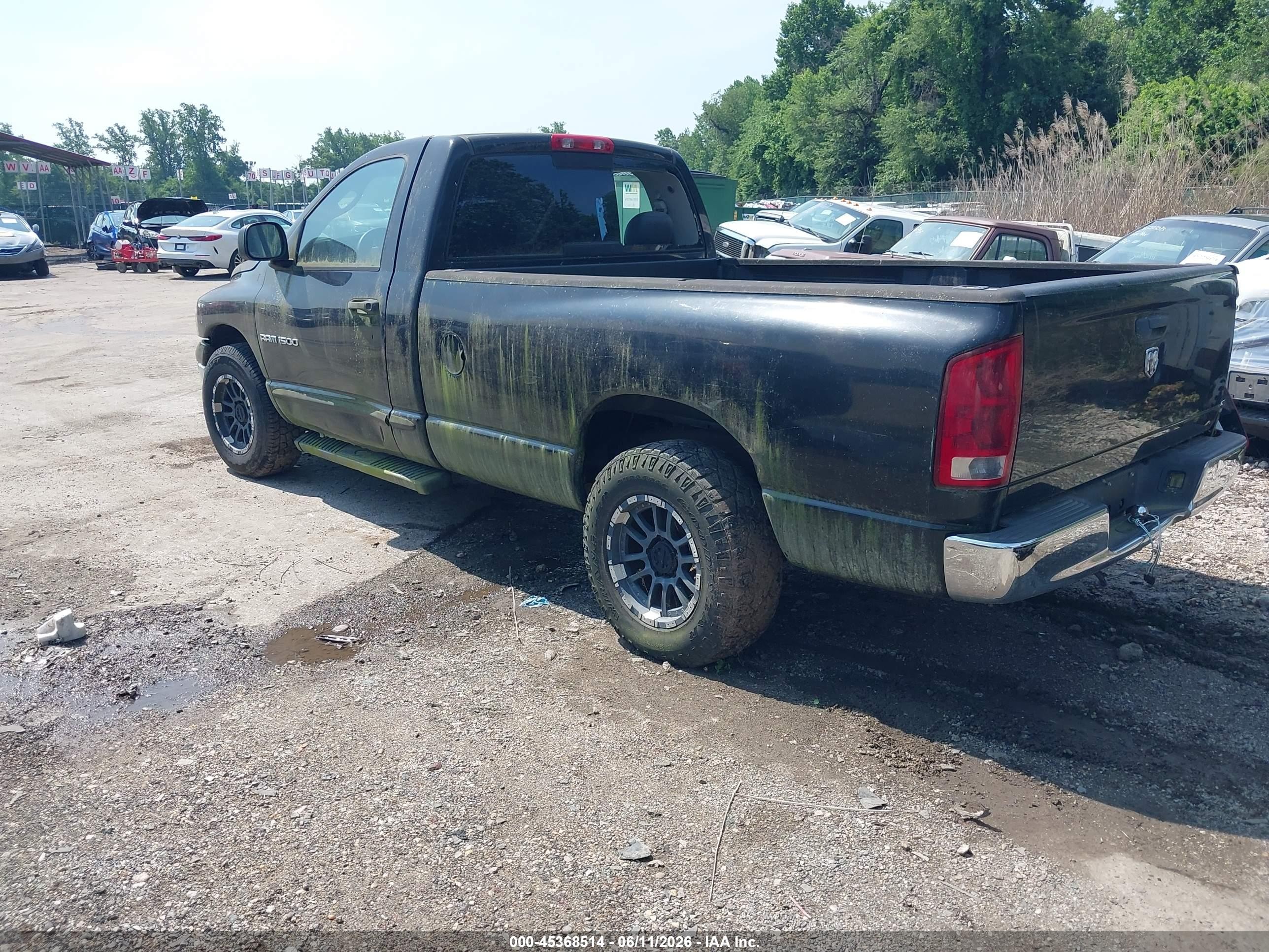 2005 Dodge Ram 1500 St Black vin: 1D7HA16K45J526850