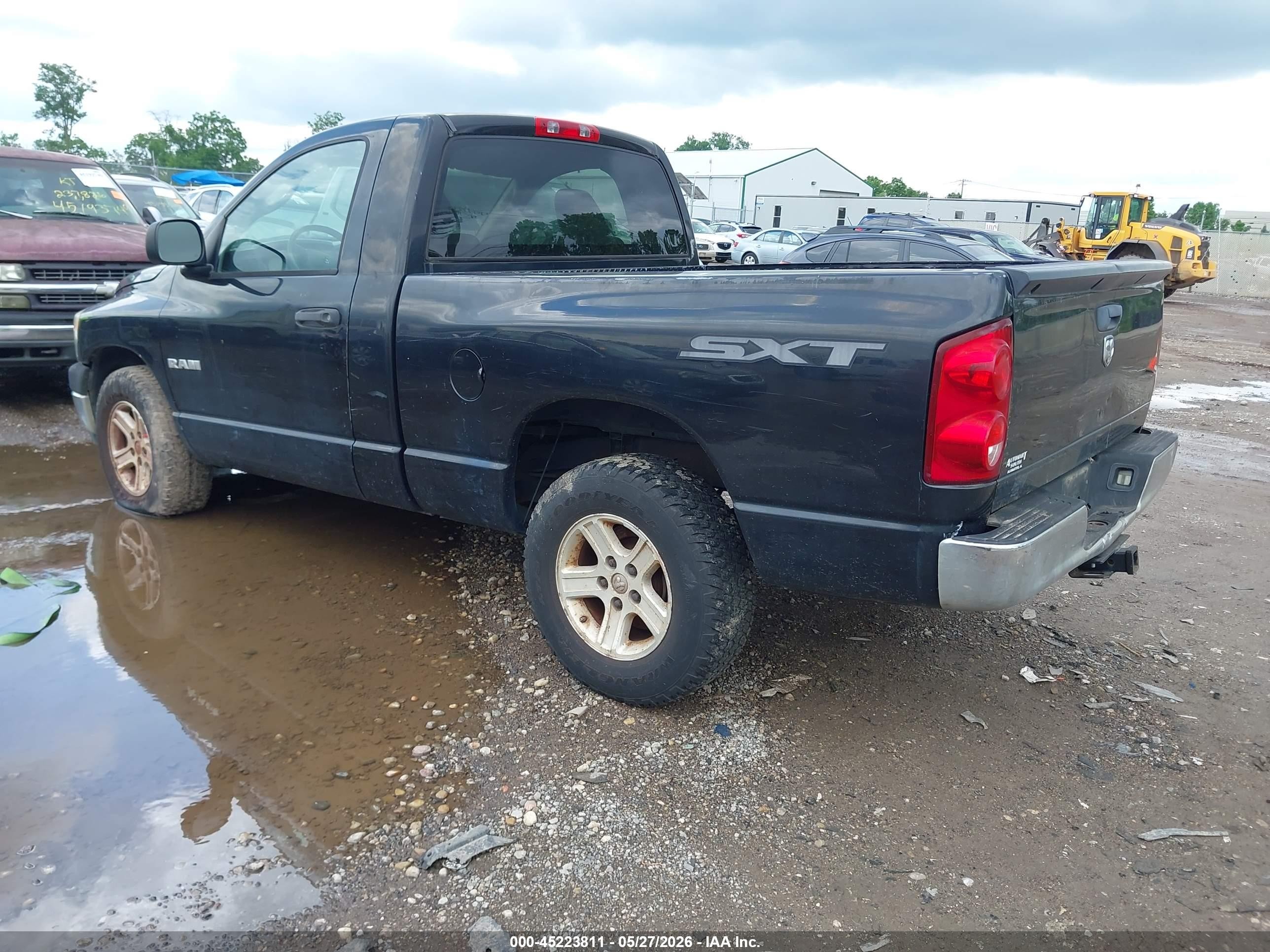 2008 Dodge Ram 1500 St/sxt Black vin: 1D7HA16K48J211180