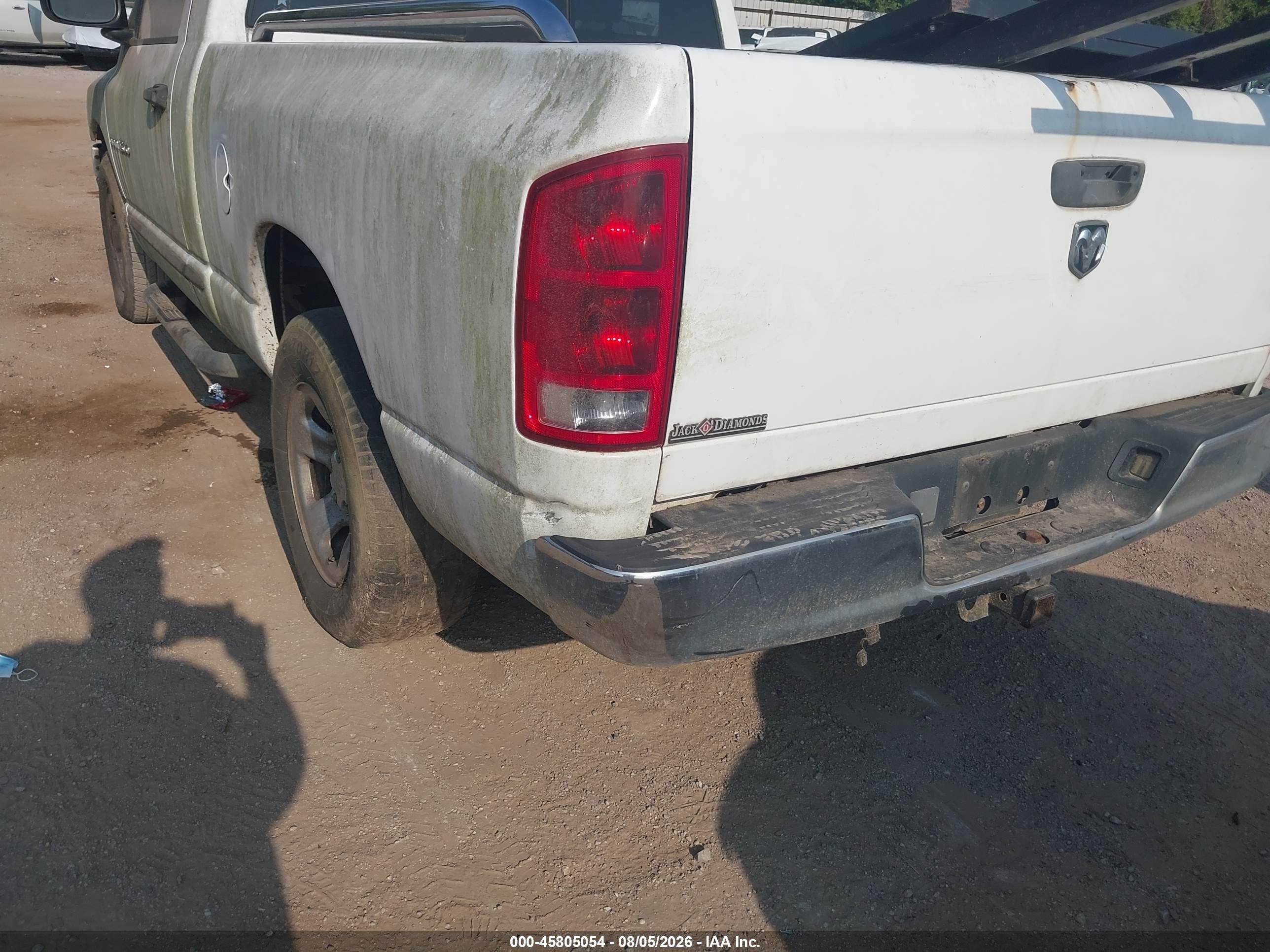 2005 Dodge Ram 1500 St White vin: 1D7HA16K55J558075