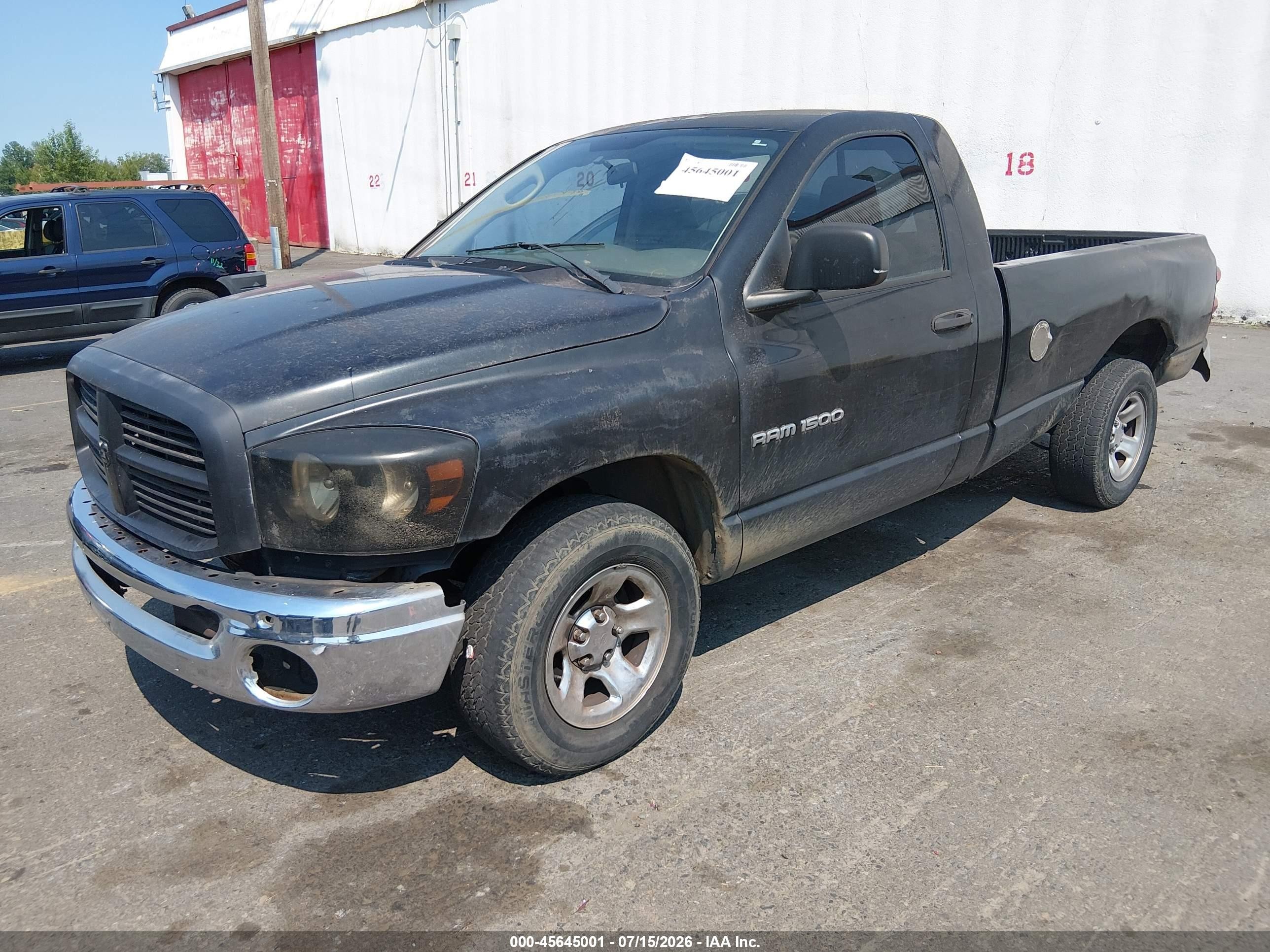 2007 Dodge Ram 1500 St Black vin: 1D7HA16K57J616172