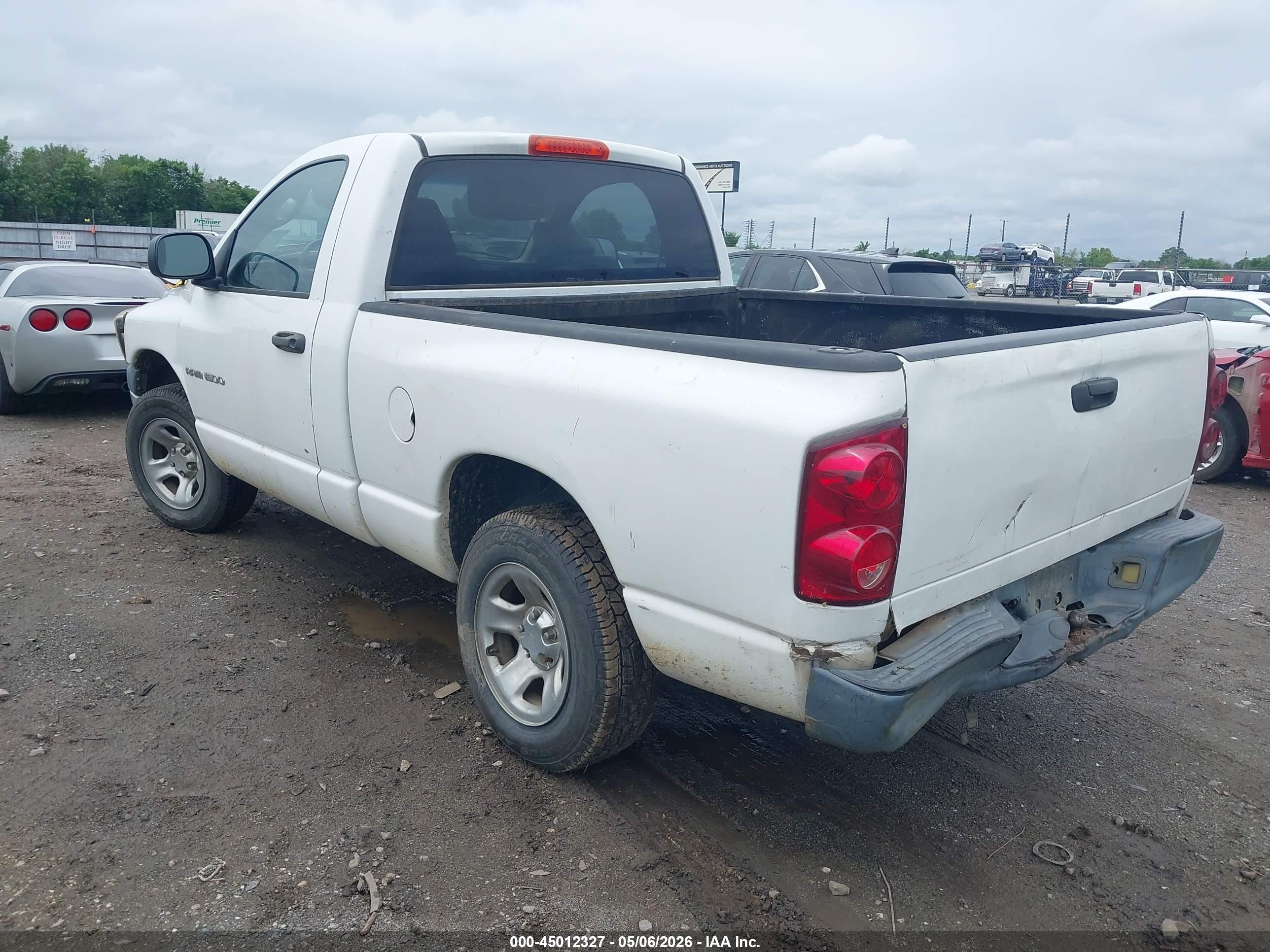2007 Dodge Ram 1500 St White vin: 1D7HA16K57J633148