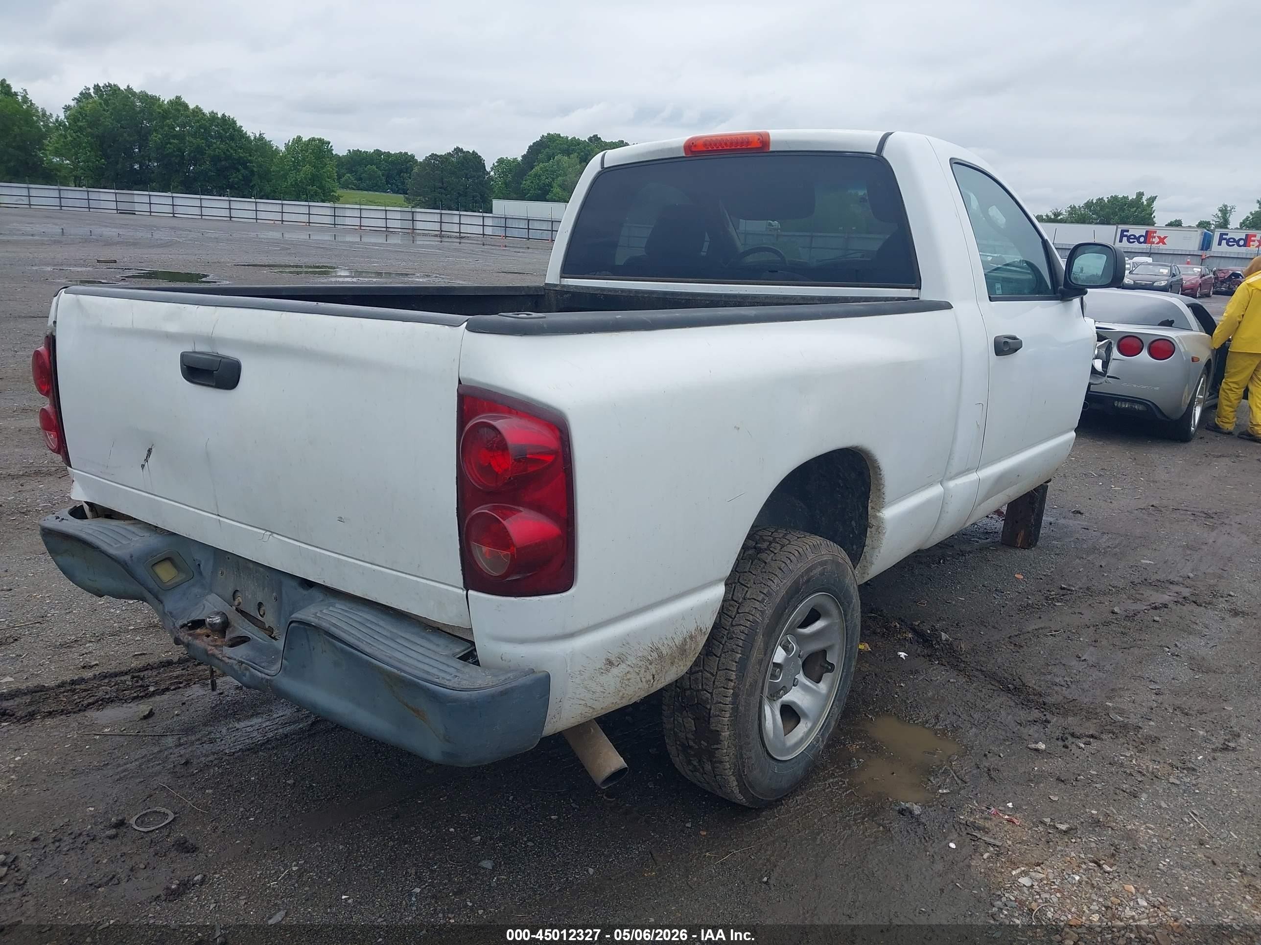 2007 Dodge Ram 1500 St White vin: 1D7HA16K57J633148