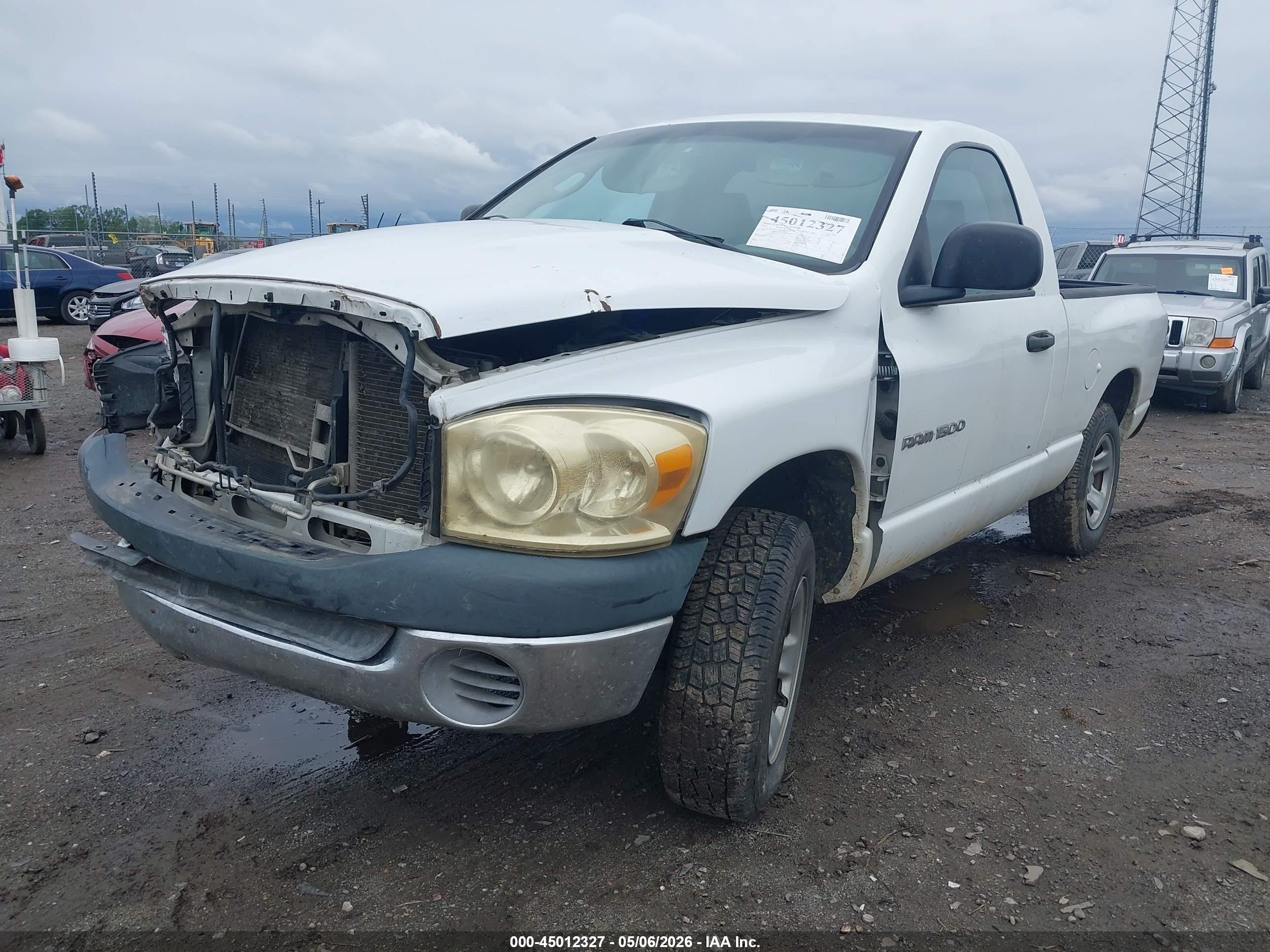 2007 Dodge Ram 1500 St White vin: 1D7HA16K57J633148