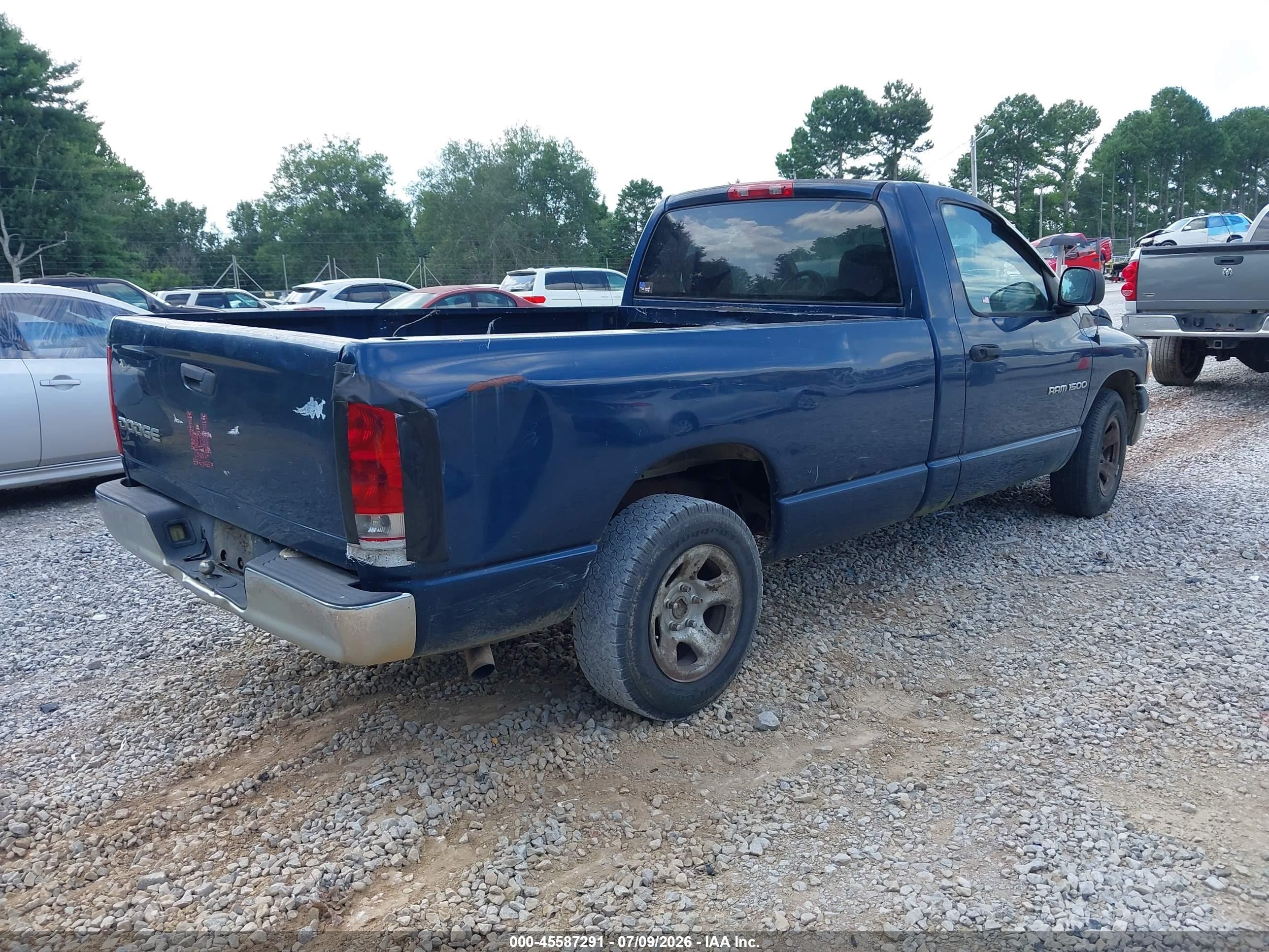 2003 Dodge Ram 1500 St Blue vin: 1D7HA16K63J502286