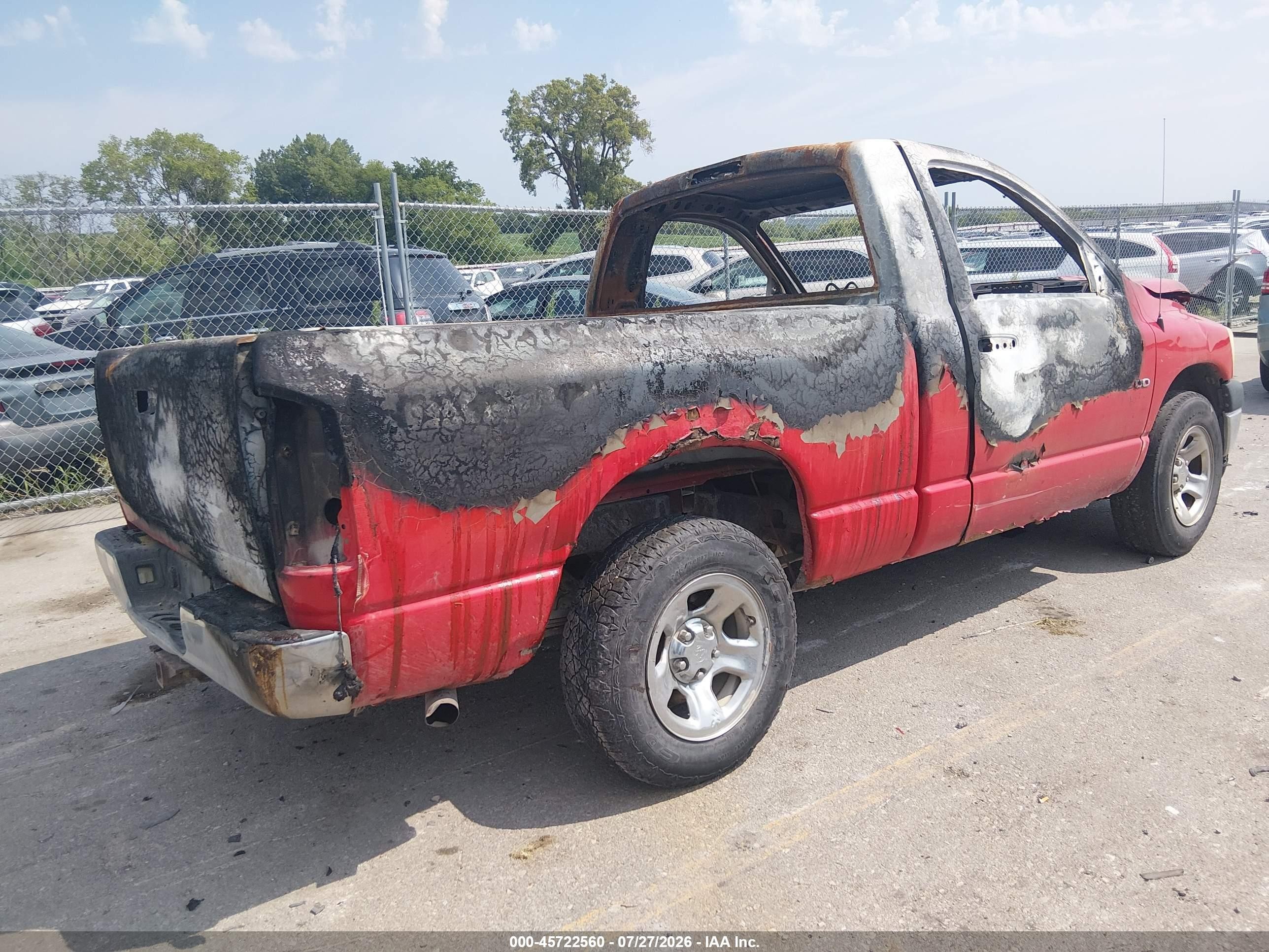 2007 Dodge Ram 1500 St Красный vin: 1D7HA16K67J585174