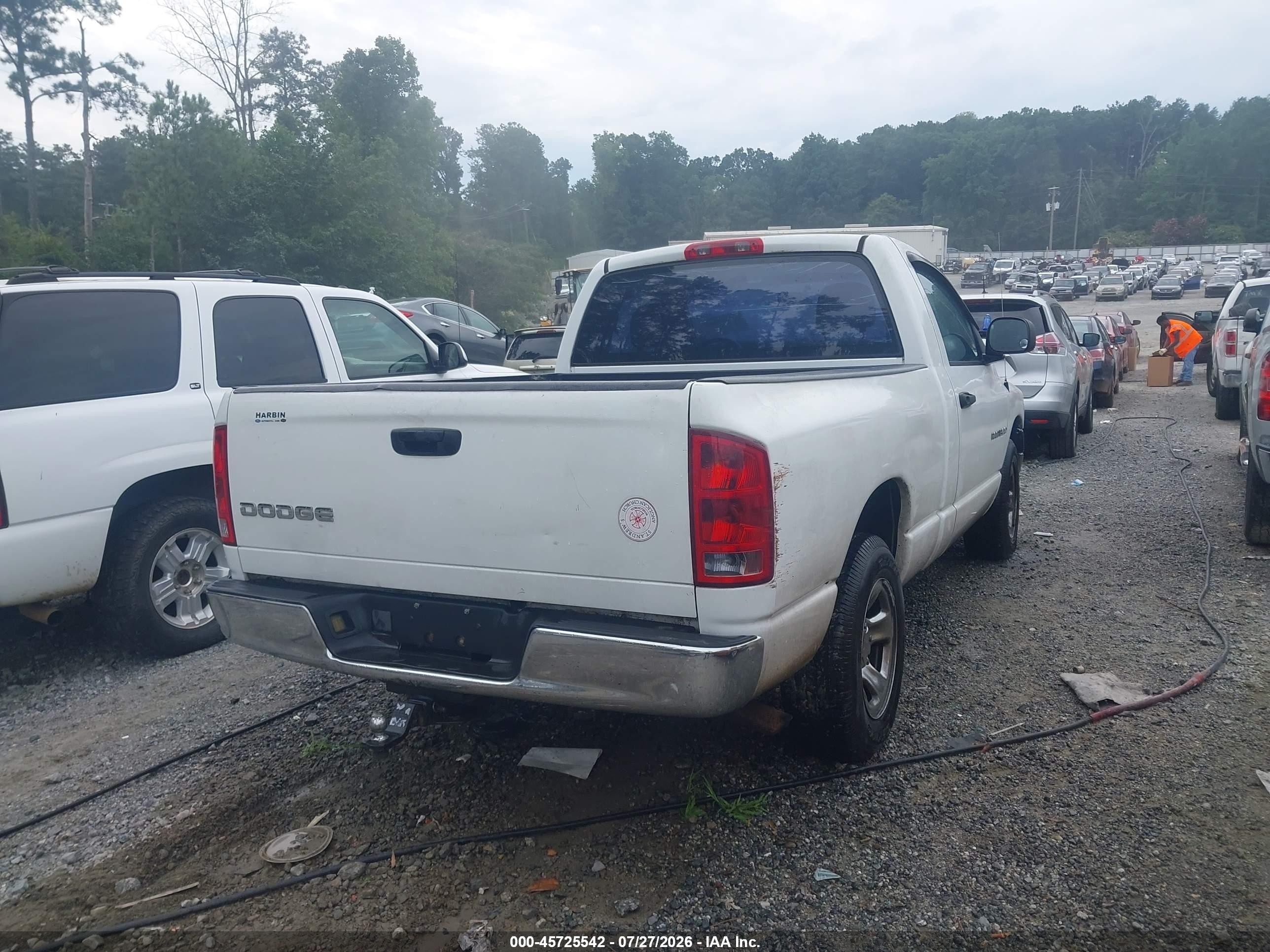 2004 Dodge Ram 1500 St White vin: 1D7HA16K74J133097