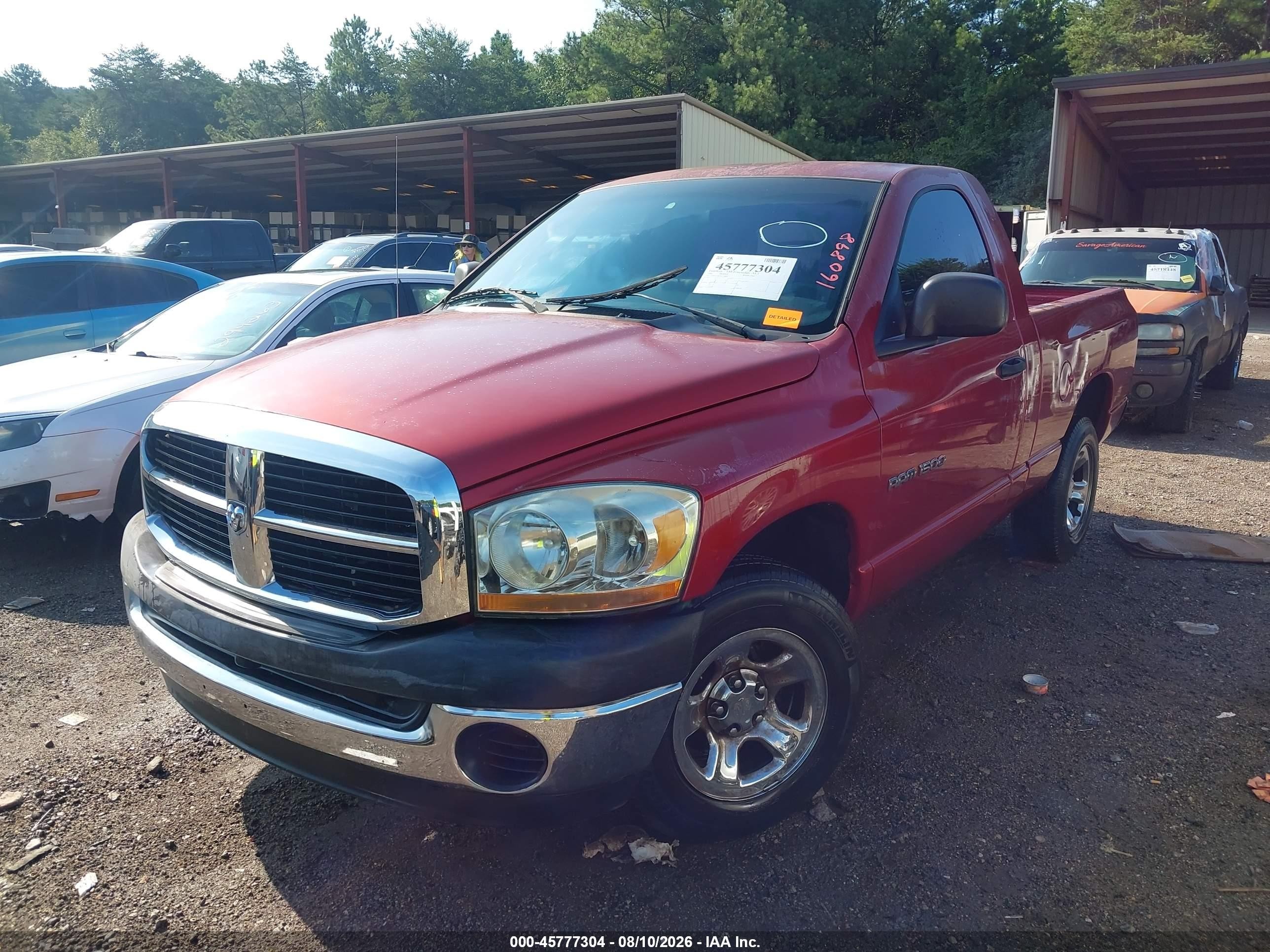 2006 Dodge Ram 1500 St Red vin: 1D7HA16K76J160898