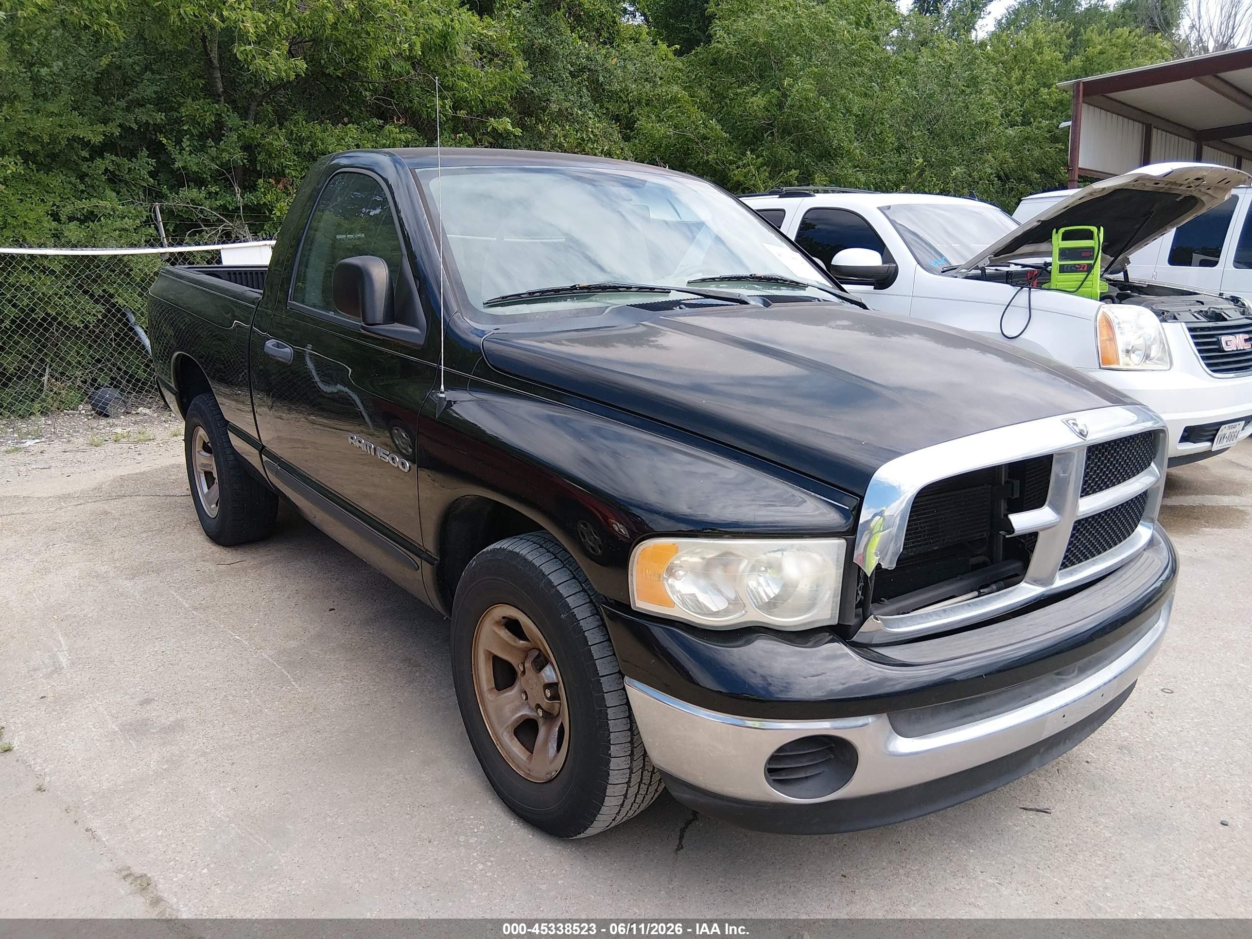 2004 Dodge Ram 1500 St Black vin: 1D7HA16K84J285518
