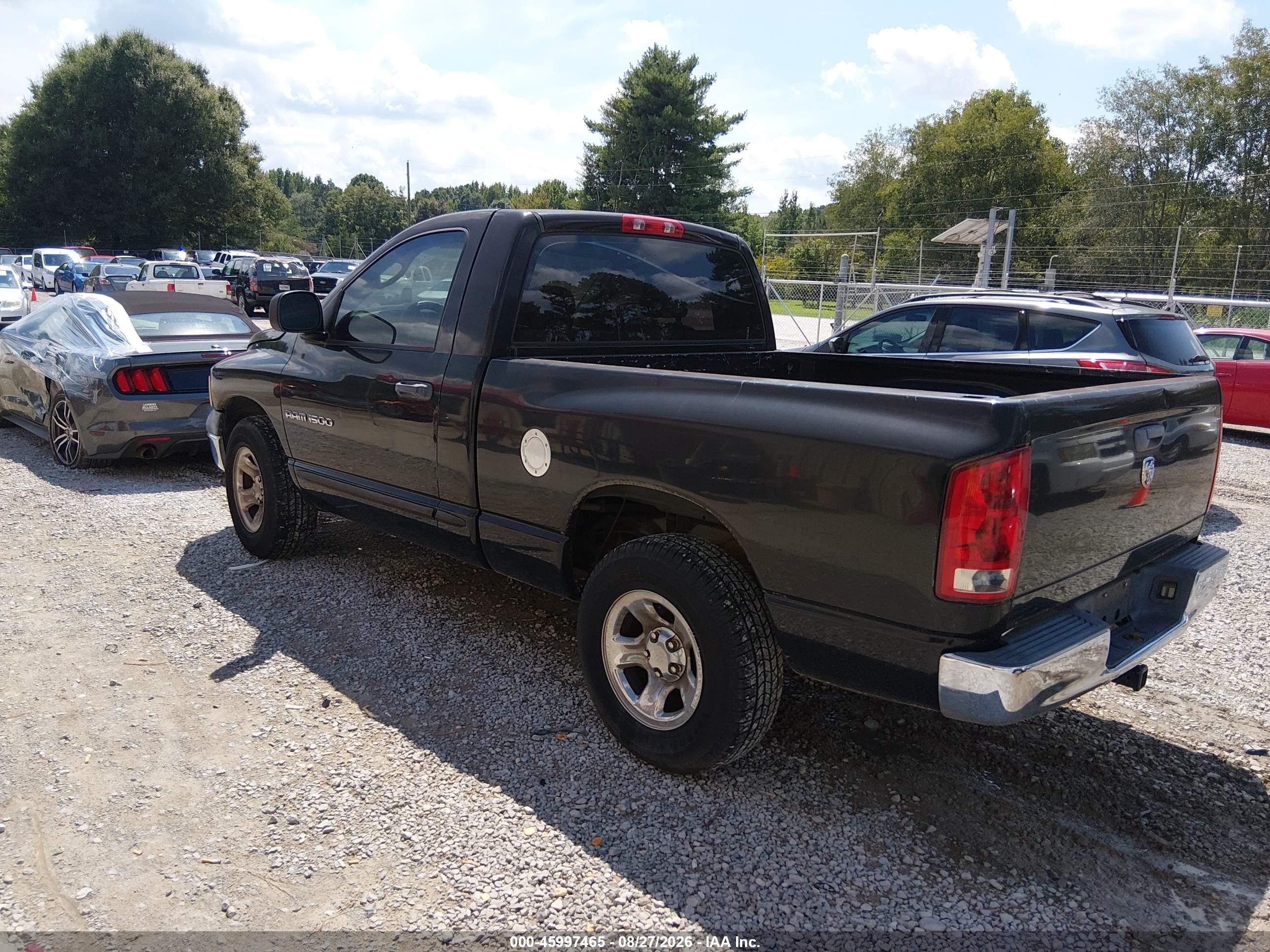 2005 Dodge Ram 1500 St Черный vin: 1D7HA16K85J549998