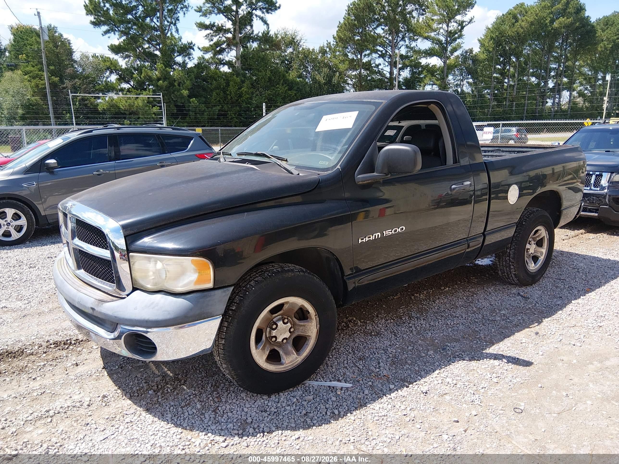 2005 Dodge Ram 1500 St Черный vin: 1D7HA16K85J549998