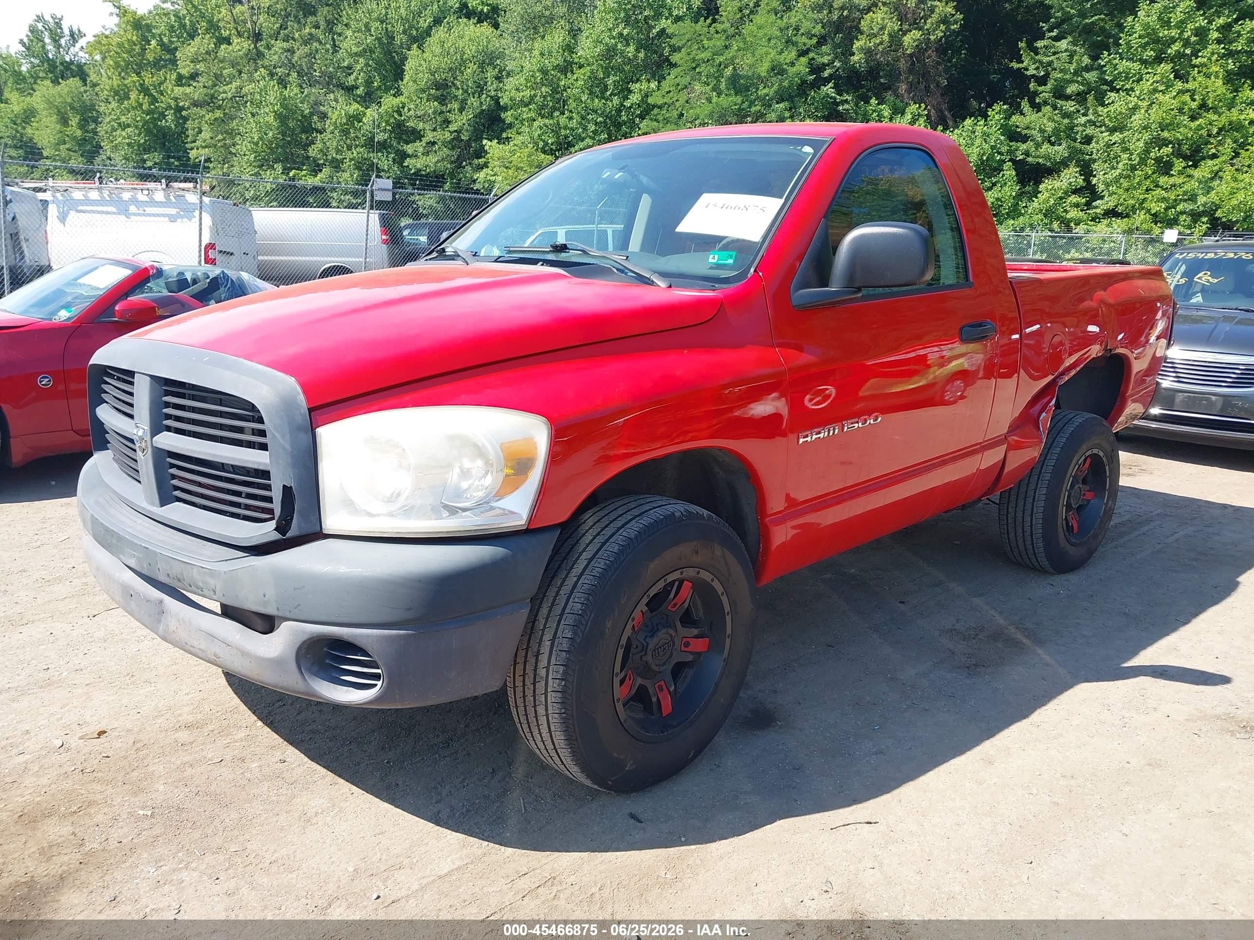 2007 Dodge Ram 1500 St Red vin: 1D7HA16K87J603044