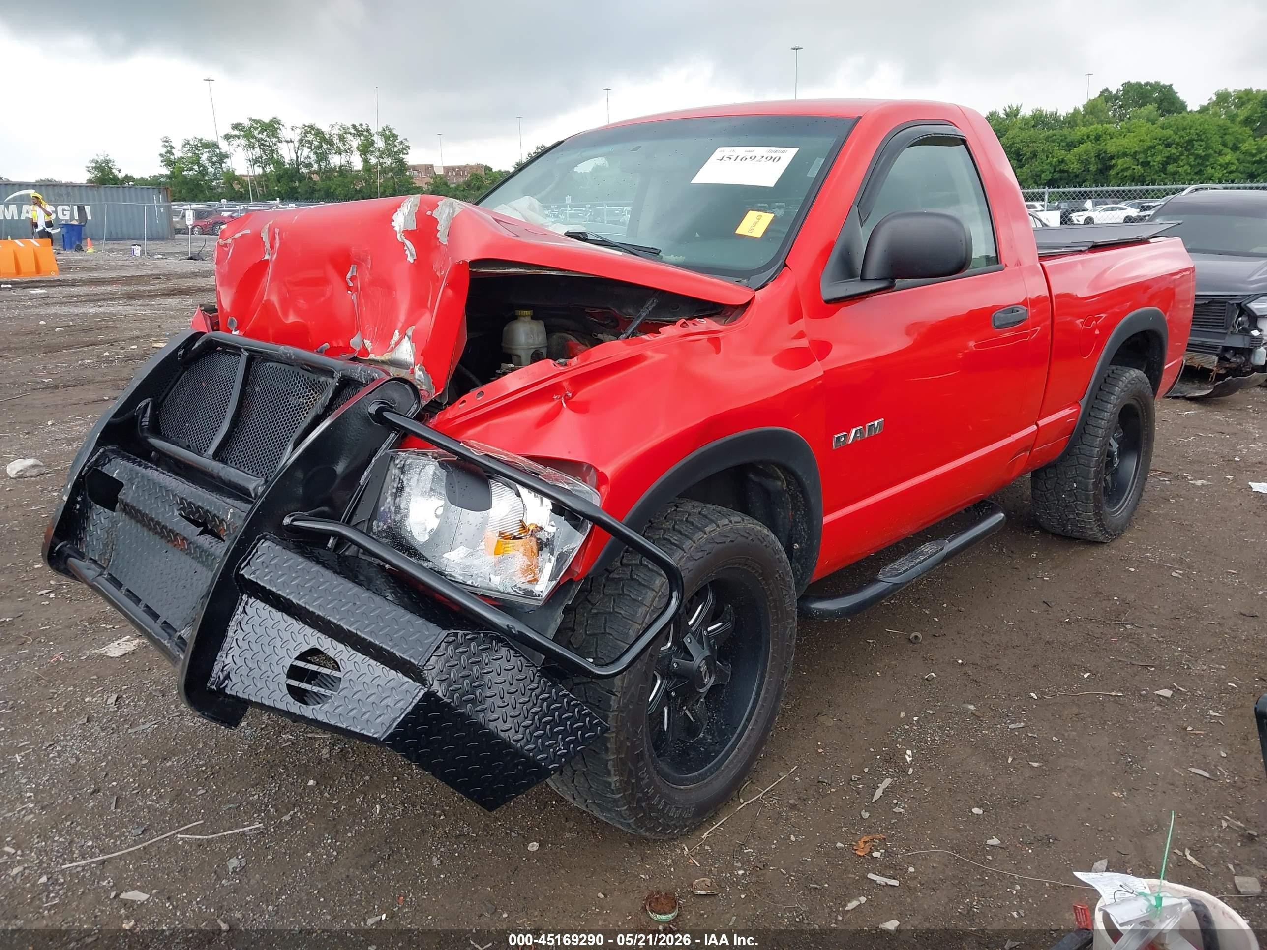 2008 Dodge Ram 1500 St/sxt Red vin: 1D7HA16K88J157124