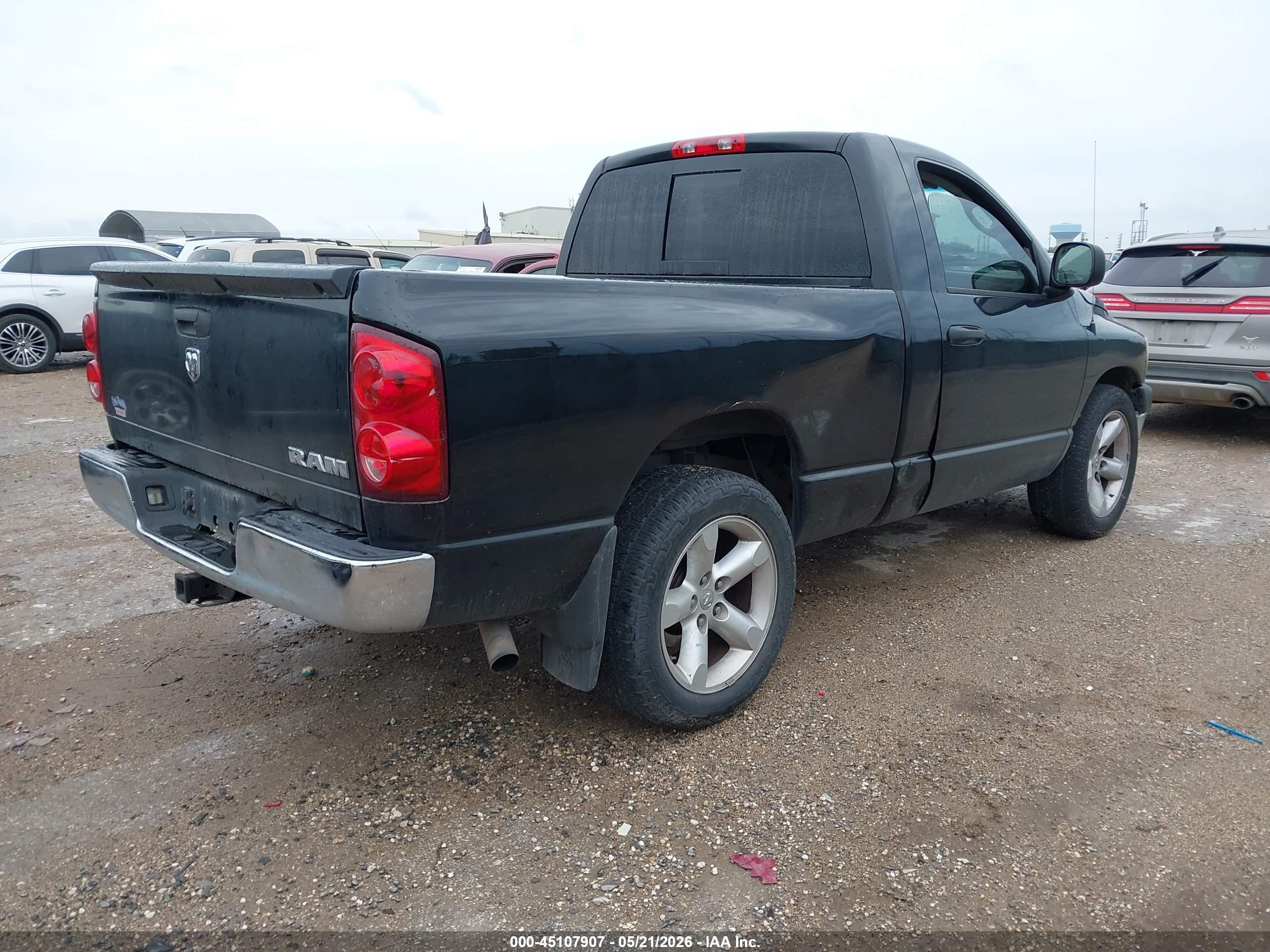 2008 Dodge Ram 1500 St/sxt Black vin: 1D7HA16K88J189796