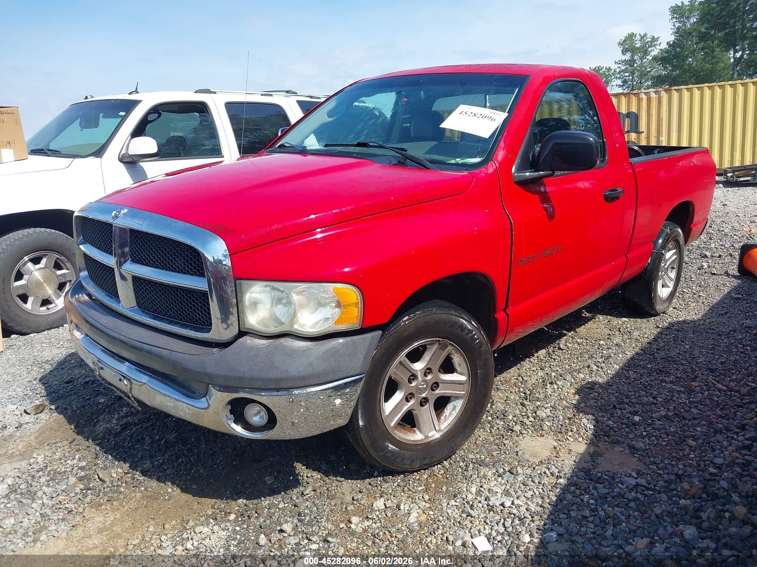 2002 Dodge Ram 1500 St Red vin: 1D7HA16K92J247390