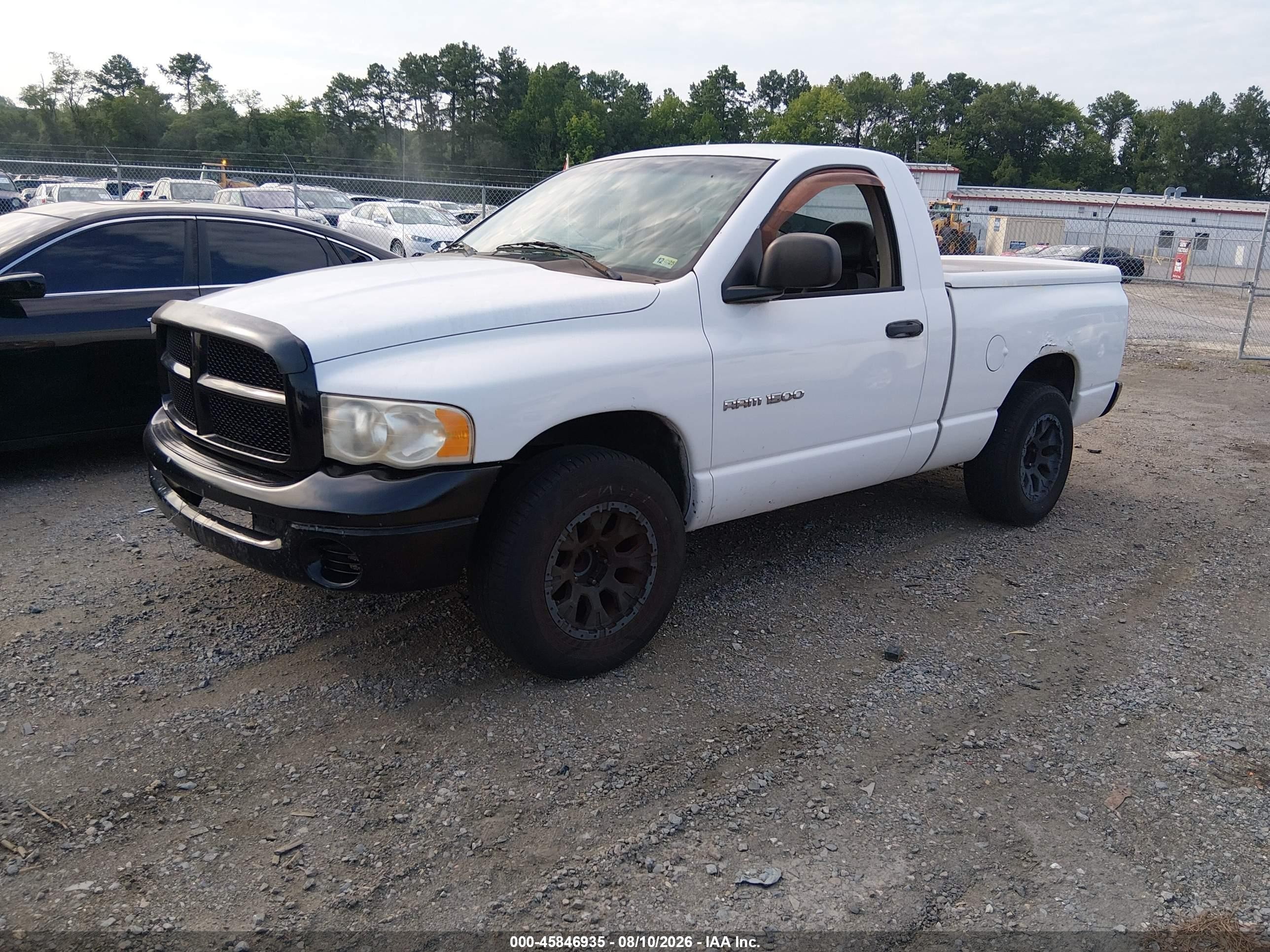 2005 Dodge Ram 1500 St White vin: 1D7HA16K95J600327