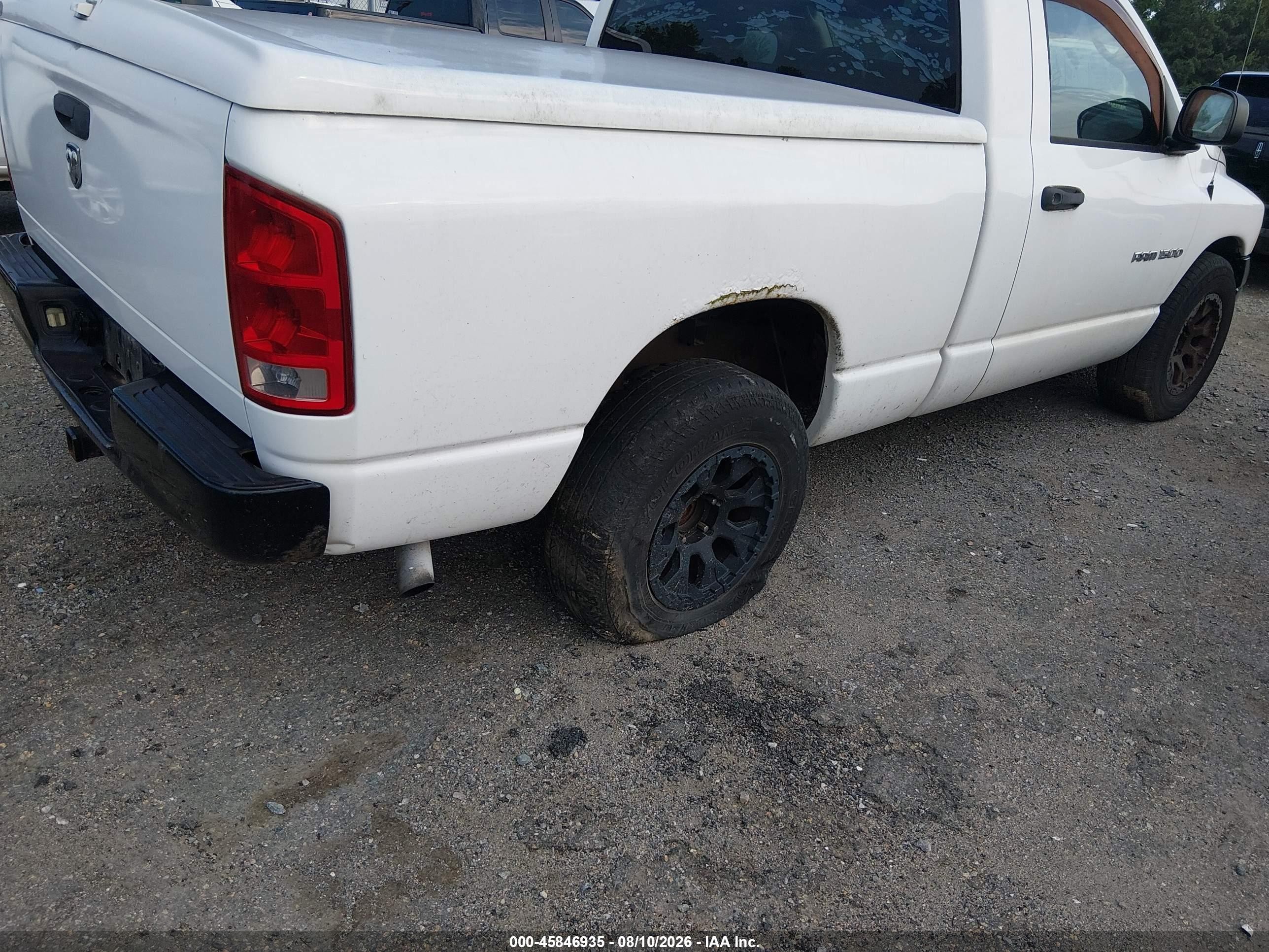 2005 Dodge Ram 1500 St White vin: 1D7HA16K95J600327