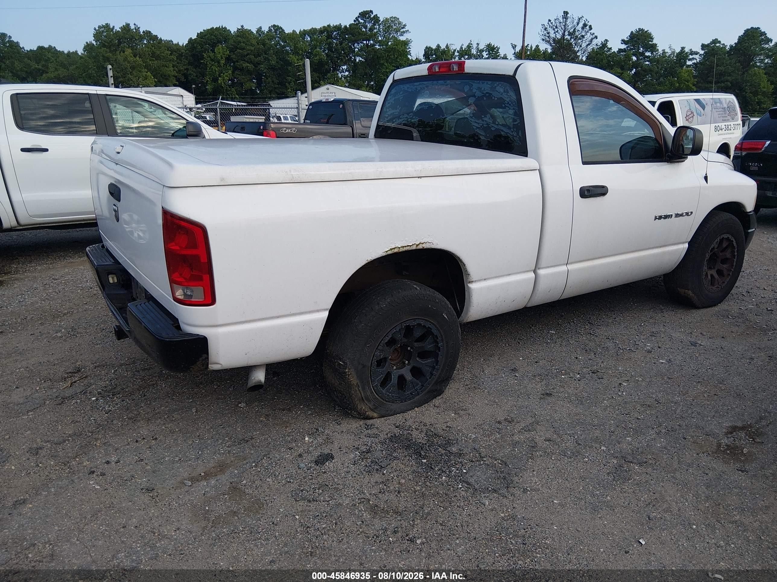 2005 Dodge Ram 1500 St White vin: 1D7HA16K95J600327