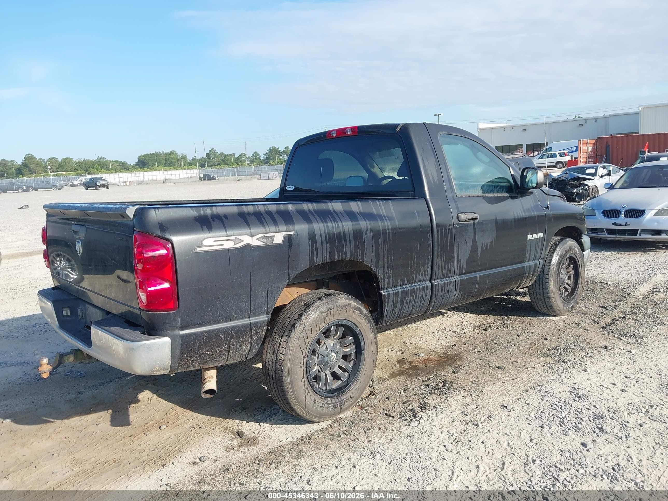 2008 Dodge Ram 1500 St/sxt Black vin: 1D7HA16KX8J112279