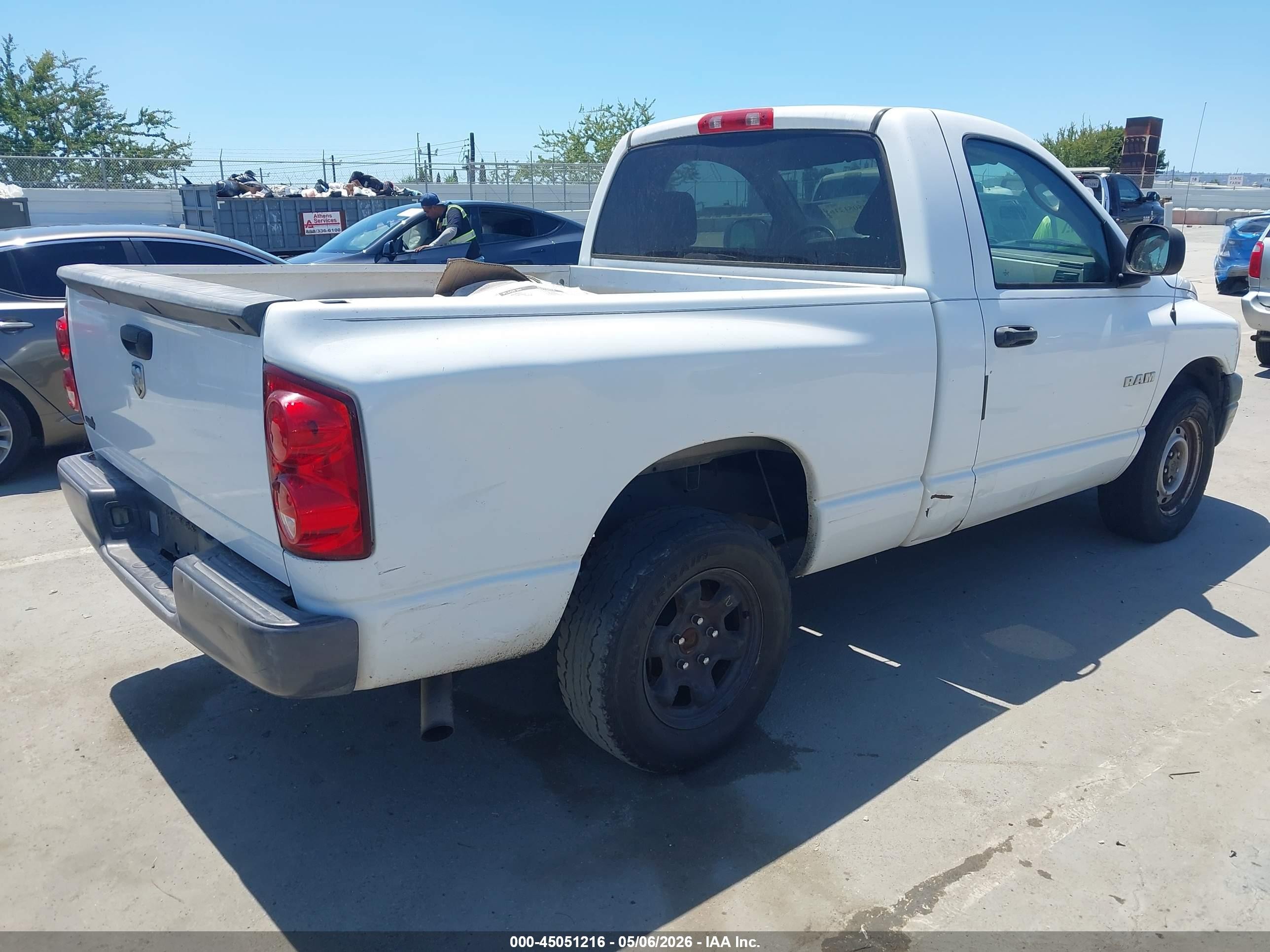 2008 Dodge Ram 1500 St/sxt White vin: 1D7HA16KX8J134508