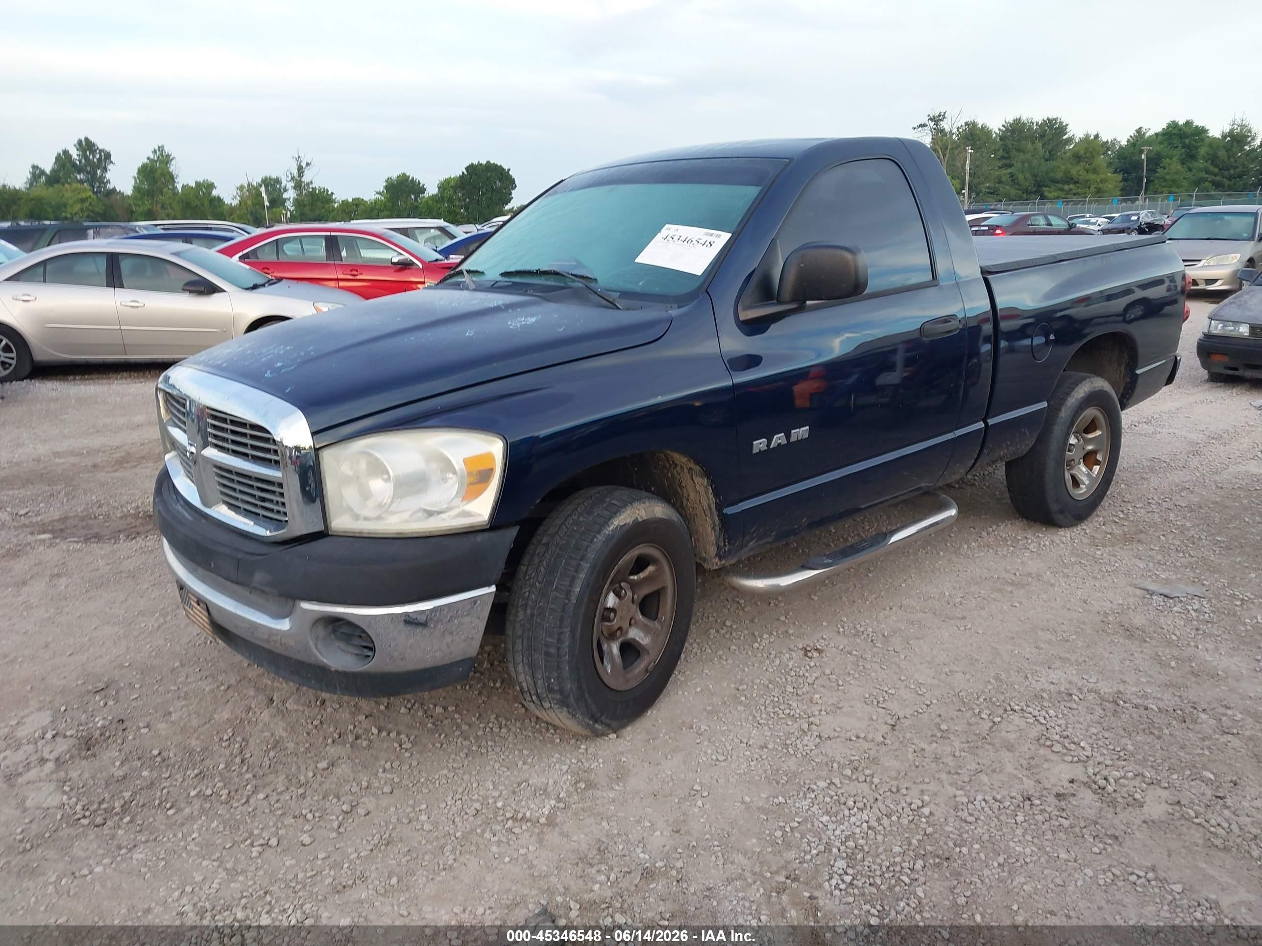 2008 Dodge Ram 1500 St/sxt Blue vin: 1D7HA16KX8J156685