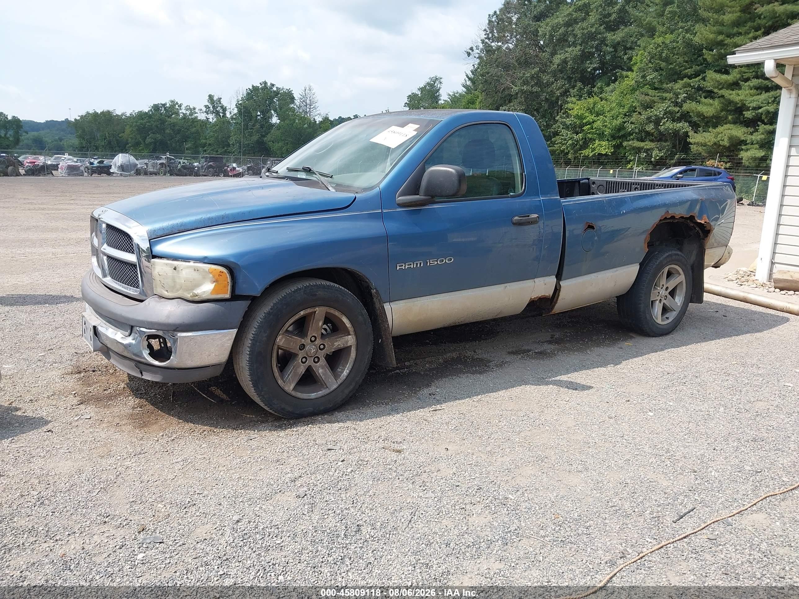 2002 Dodge Ram 1500 St Blue vin: 1D7HA16N02J135930