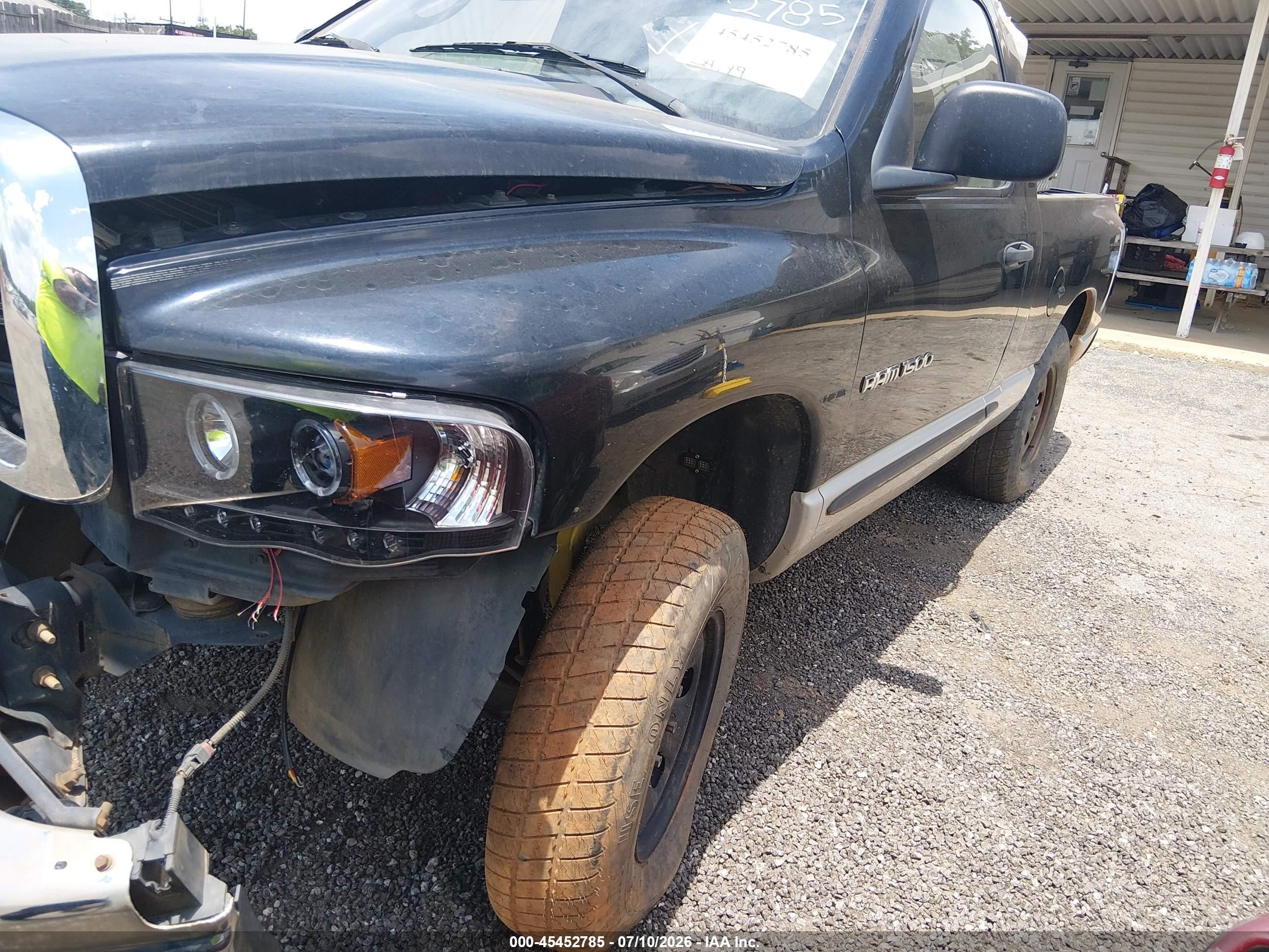2002 Dodge Ram 1500 St Black vin: 1D7HA16N02J205300