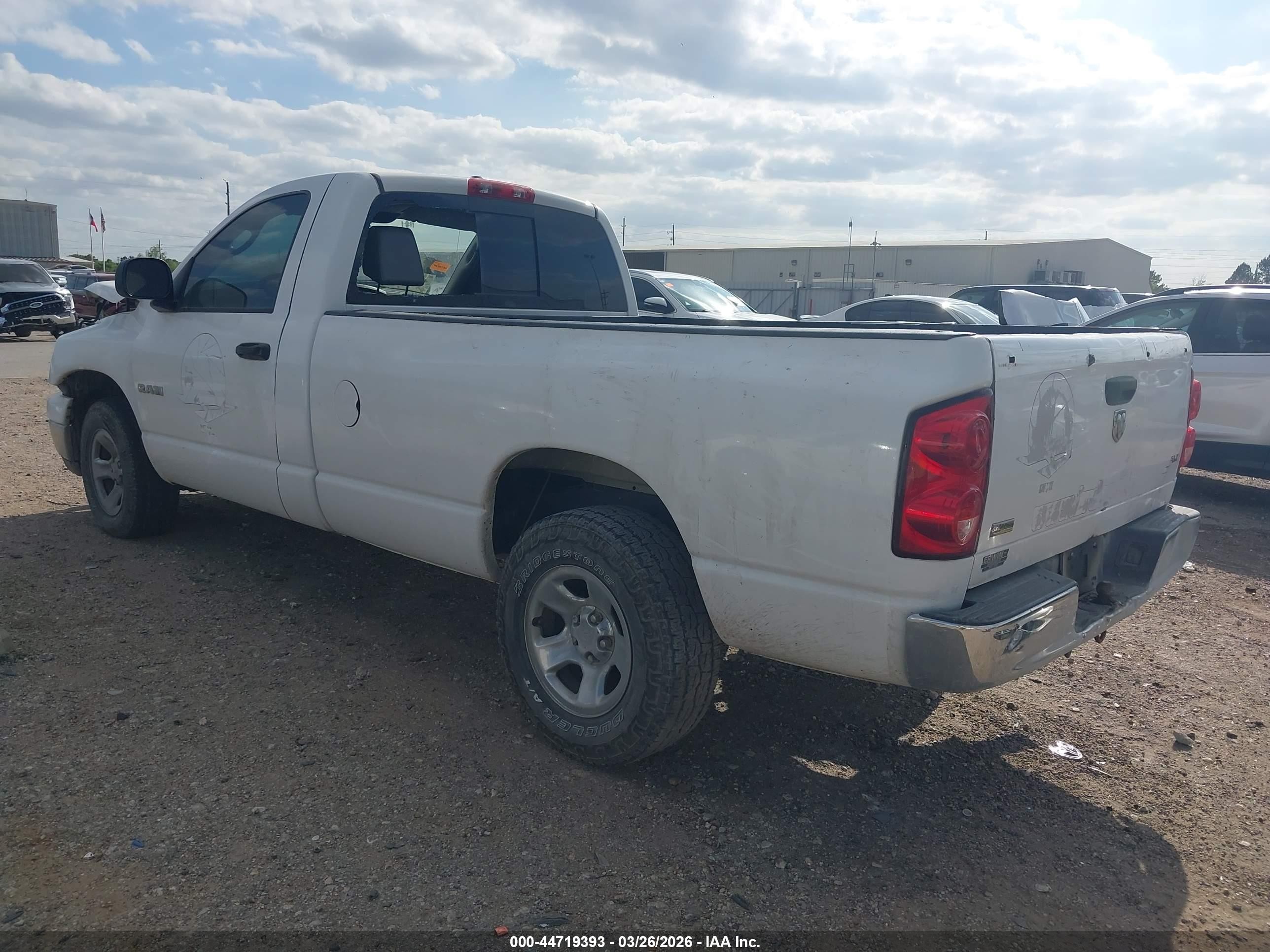 2008 Dodge Ram 1500 Slt White vin: 1D7HA16N08J193738