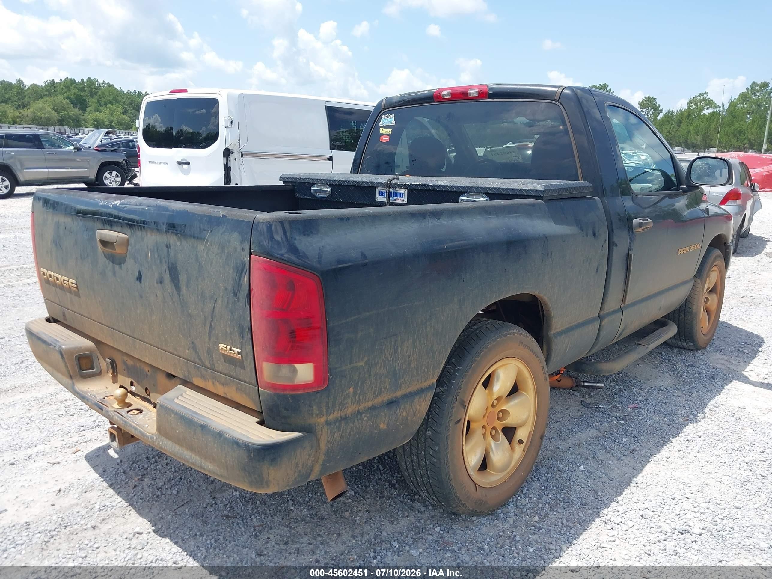 2003 Dodge Ram 1500 Slt/laramie/st Black vin: 1D7HA16N23J542004