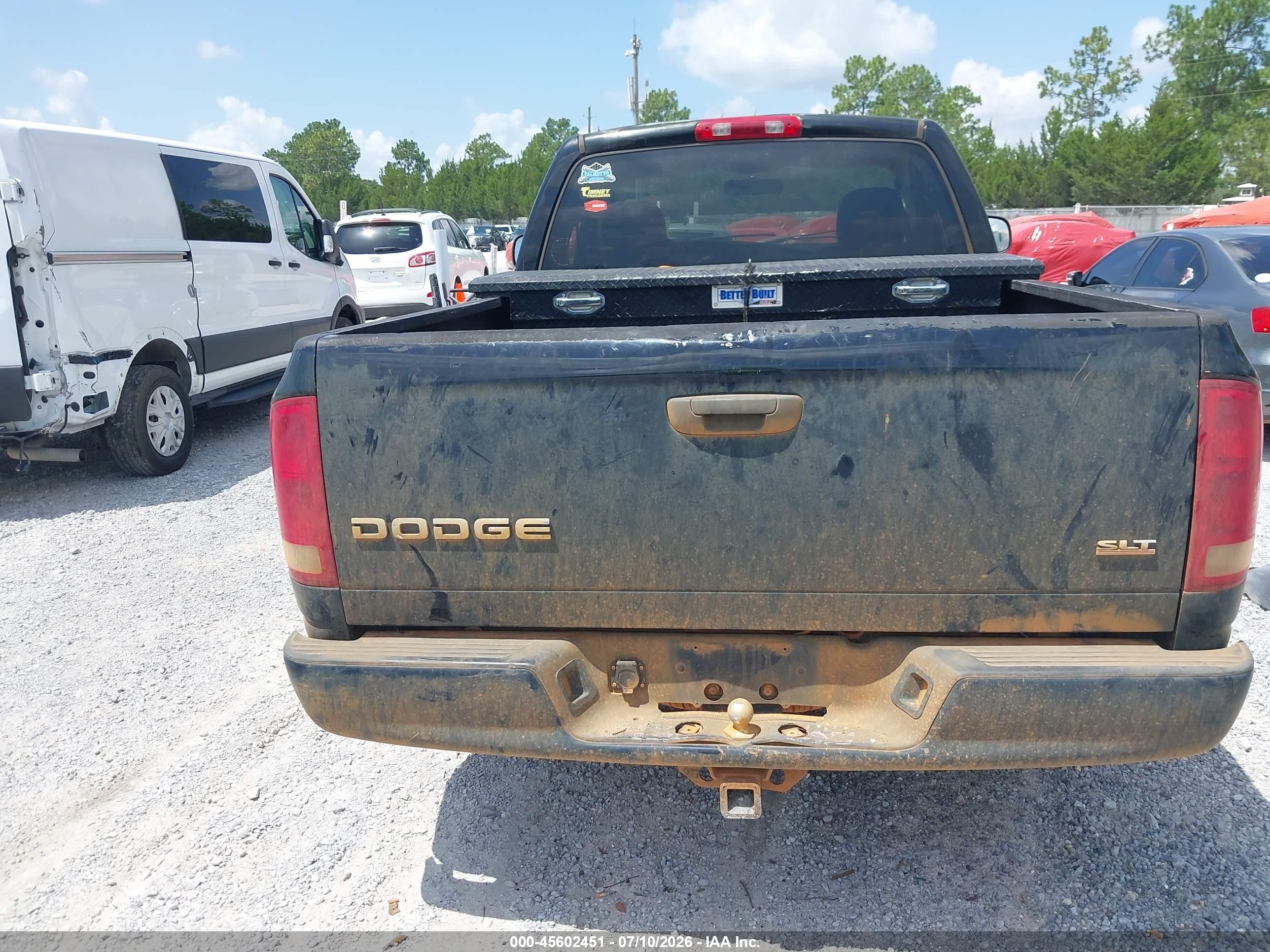 2003 Dodge Ram 1500 Slt/laramie/st Black vin: 1D7HA16N23J542004