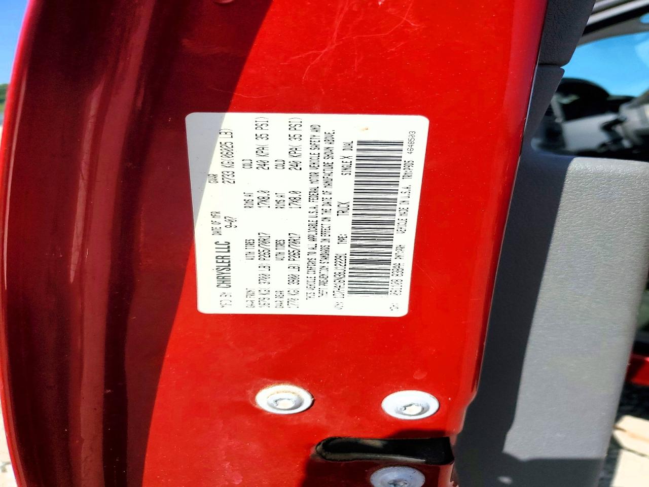 2008 Dodge Ram 1500 St Красный vin: 1D7HA16N38J122291