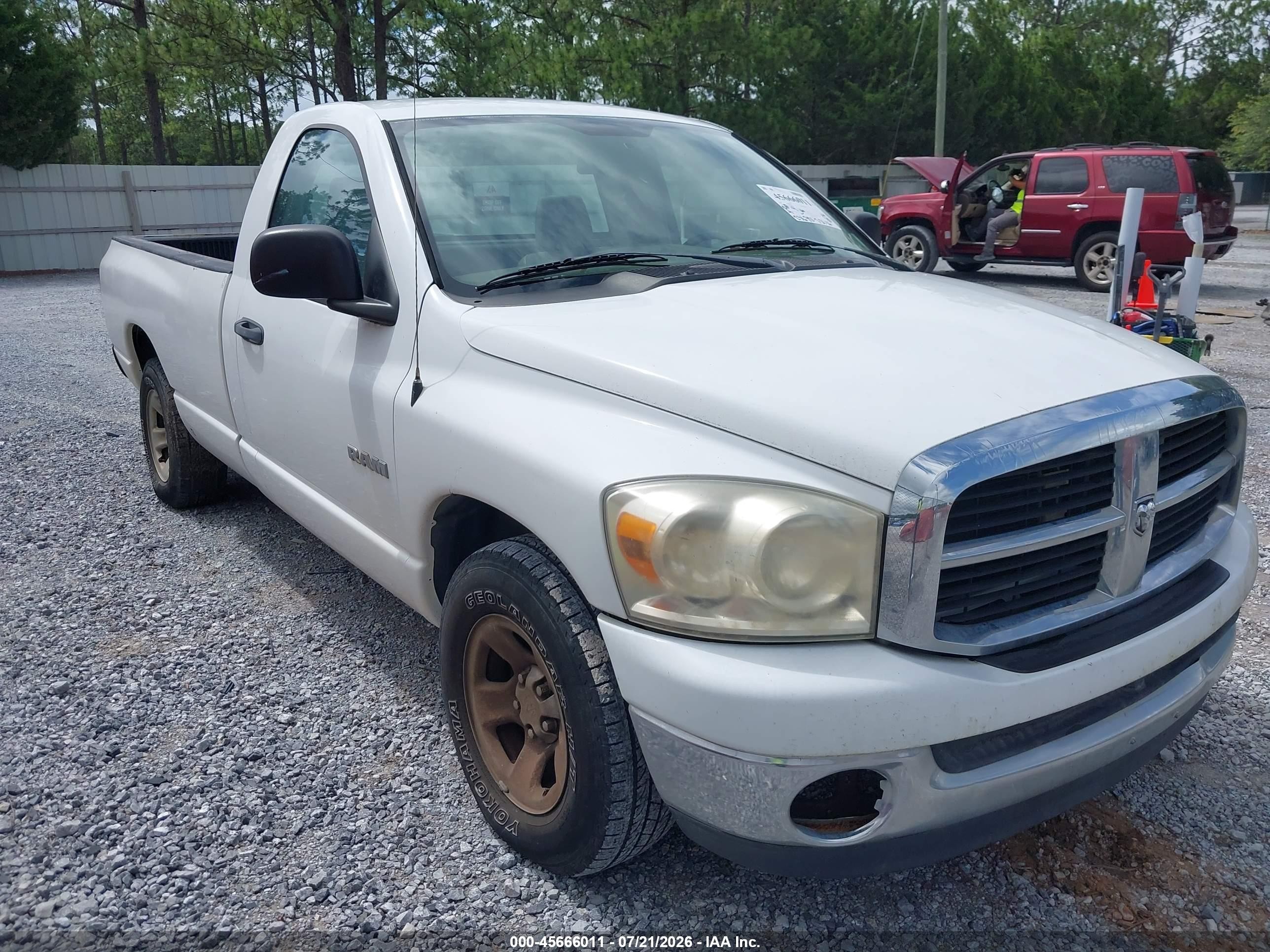 2008 Dodge Ram 1500 Slt White vin: 1D7HA16N38J193684