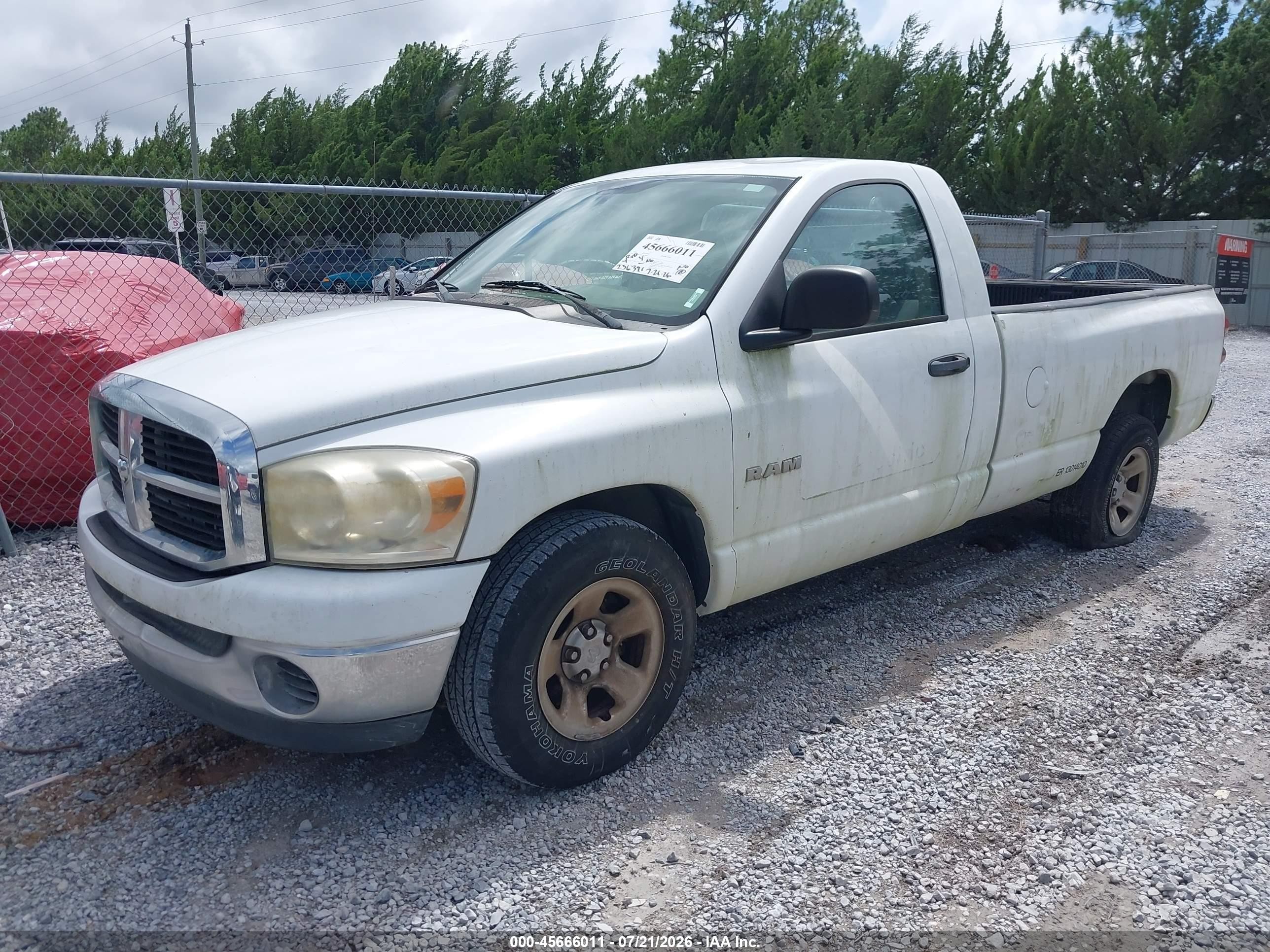 2008 Dodge Ram 1500 Slt White vin: 1D7HA16N38J193684
