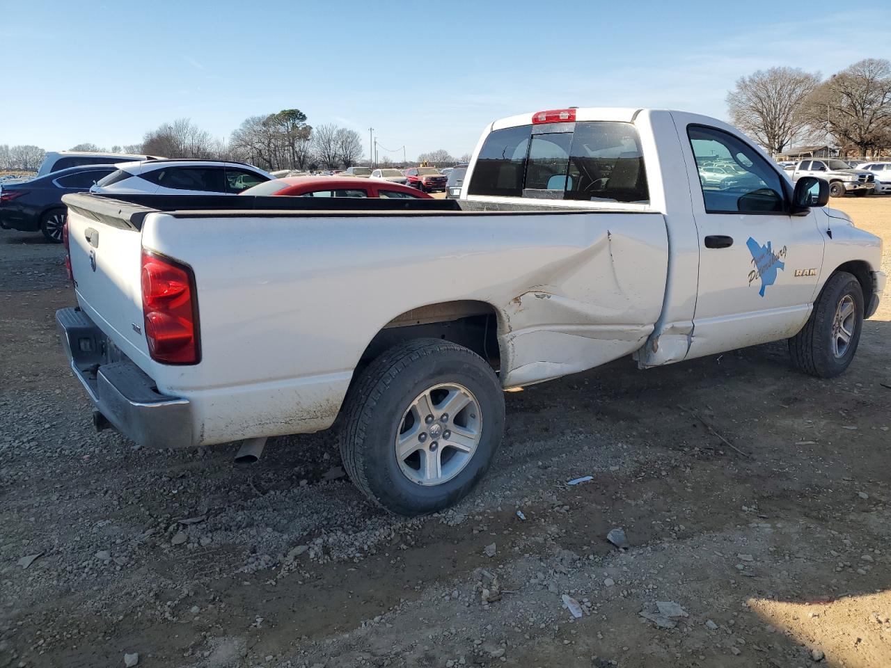 2008 Dodge Ram 1500 St White vin: 1D7HA16N58J186039