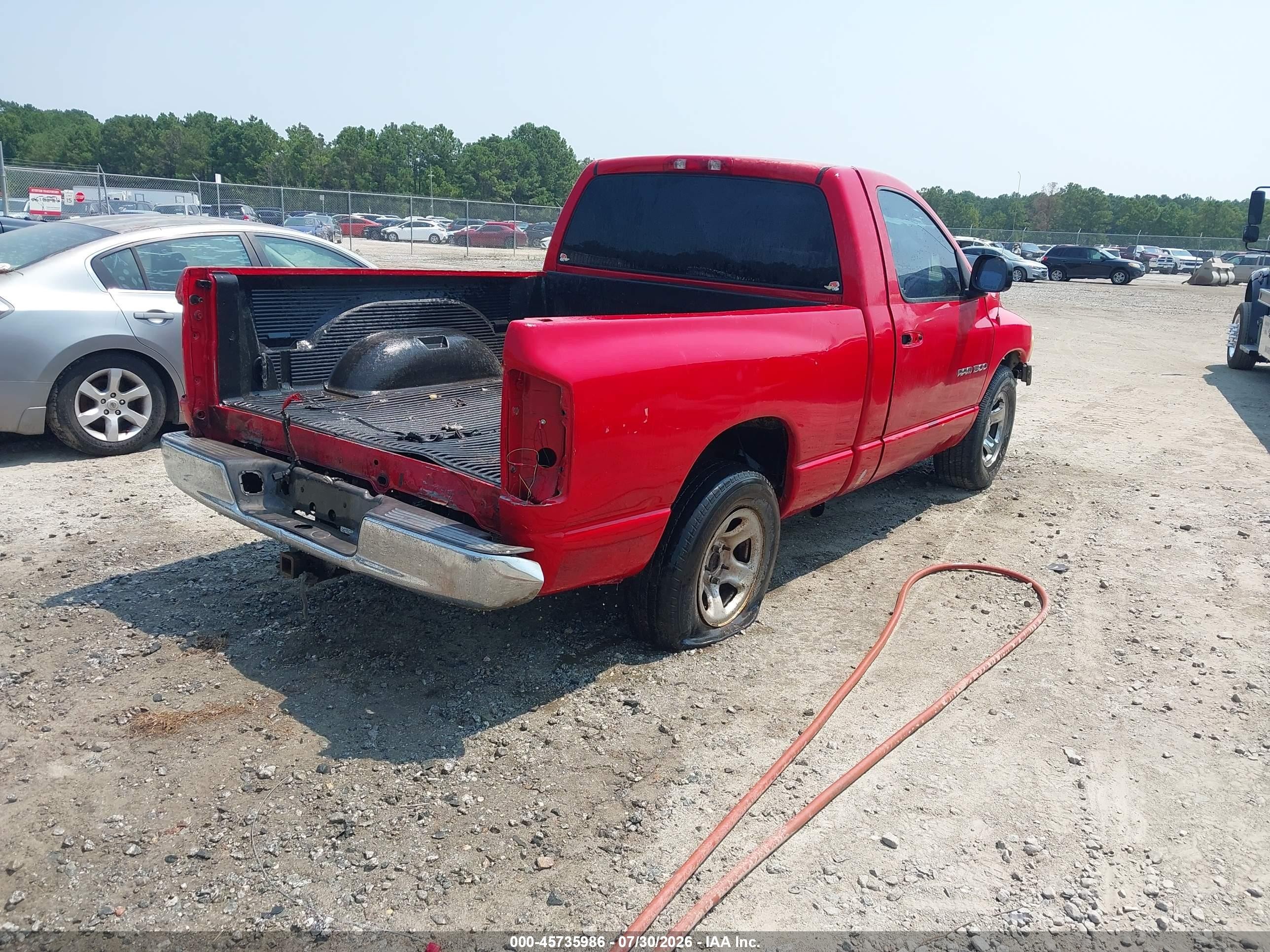 2002 Dodge Ram 1500 St Red vin: 1D7HA16N92J236707
