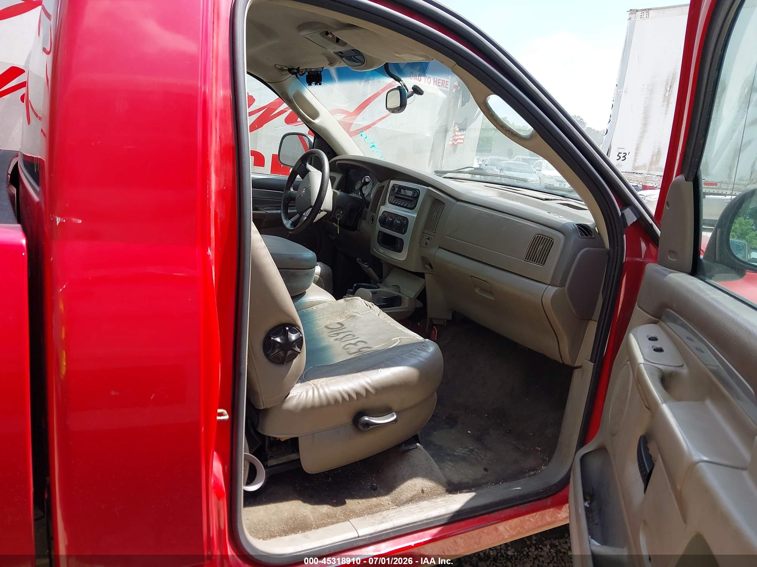 2005 Dodge Ram 1500 Slt/laramie Red vin: 1D7HA16N95J555674