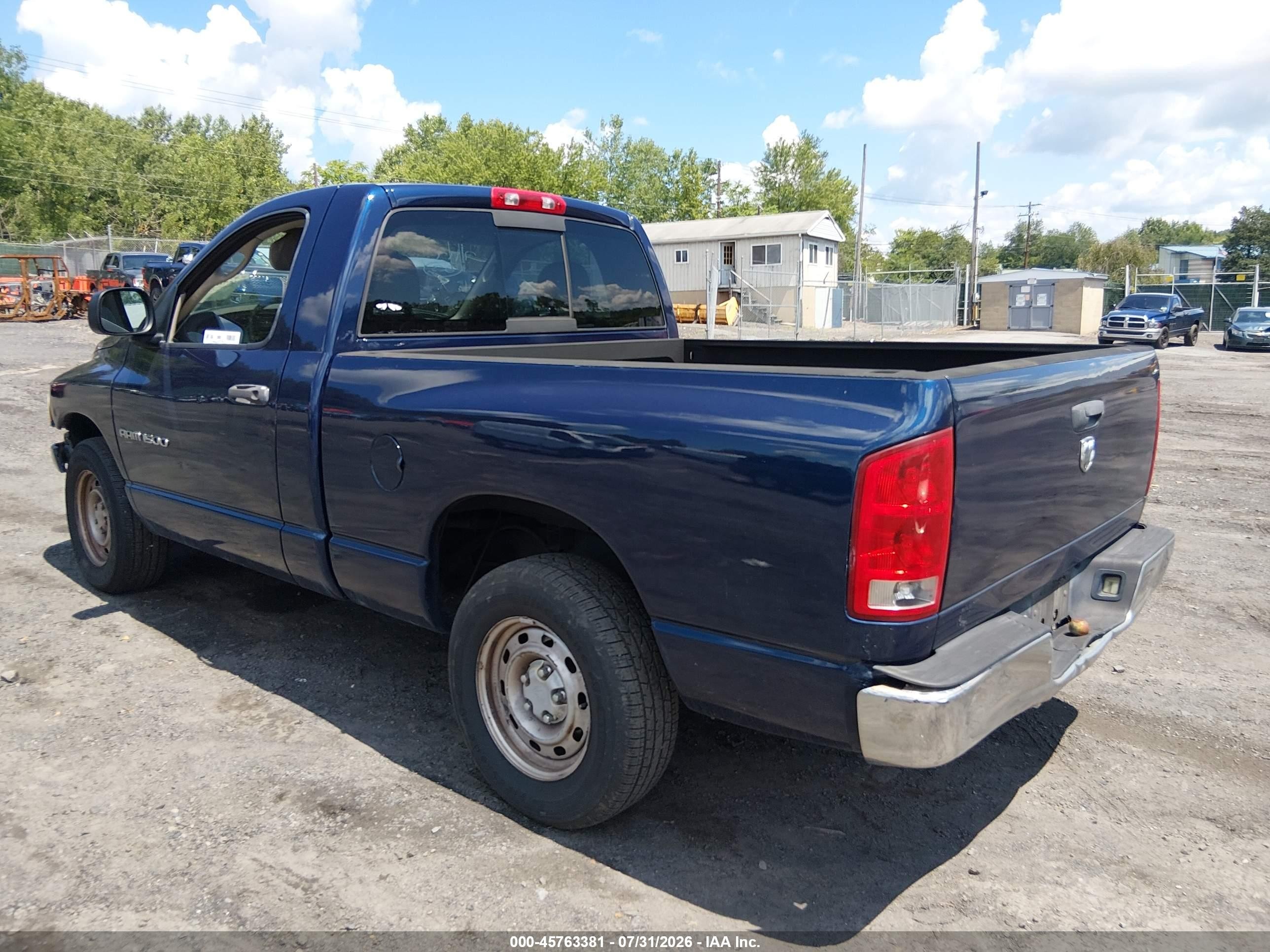 2005 Dodge Ram 1500 St Синий vin: 1D7HA16N95J642622