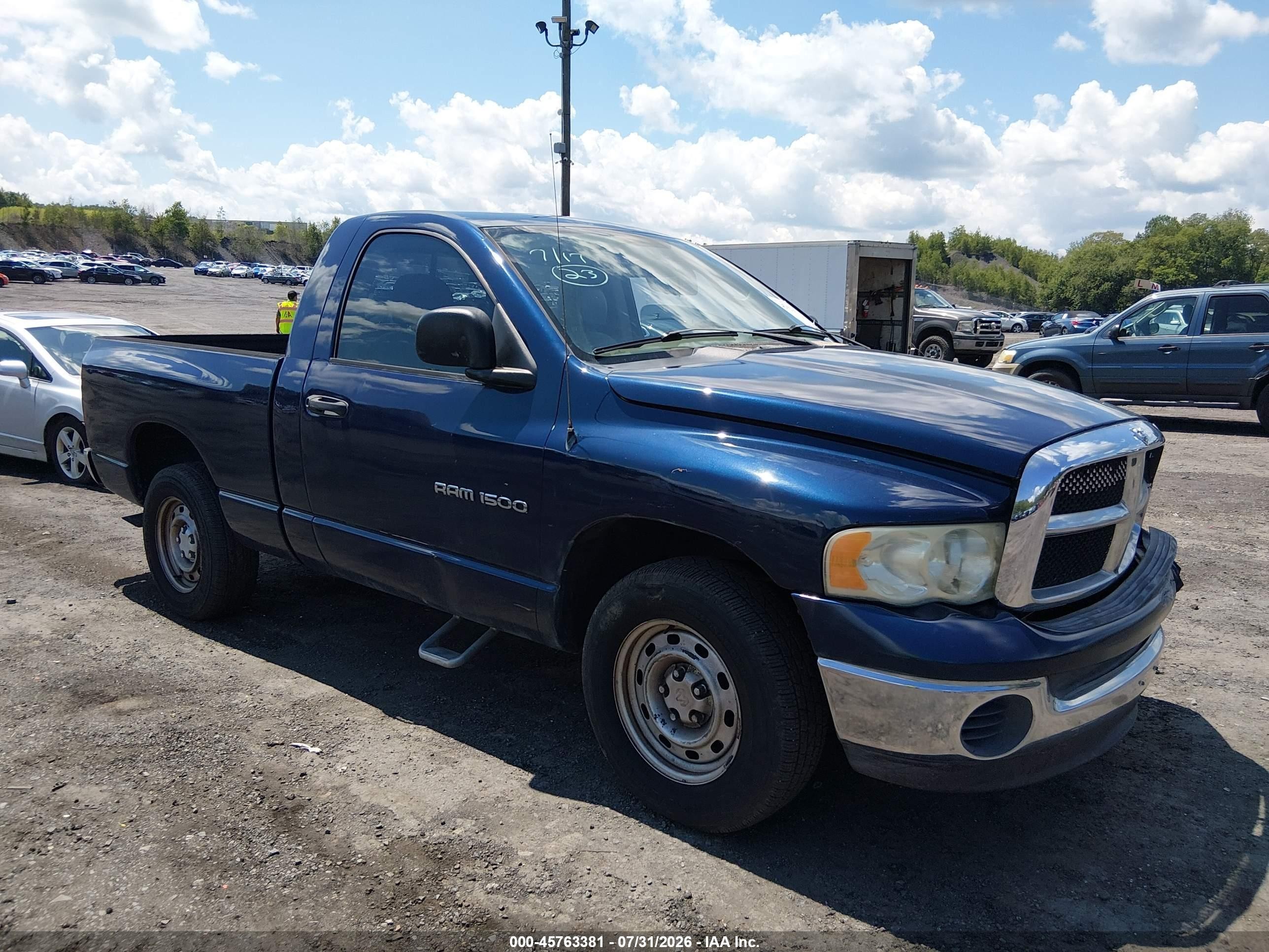 2005 Dodge Ram 1500 St Синий vin: 1D7HA16N95J642622