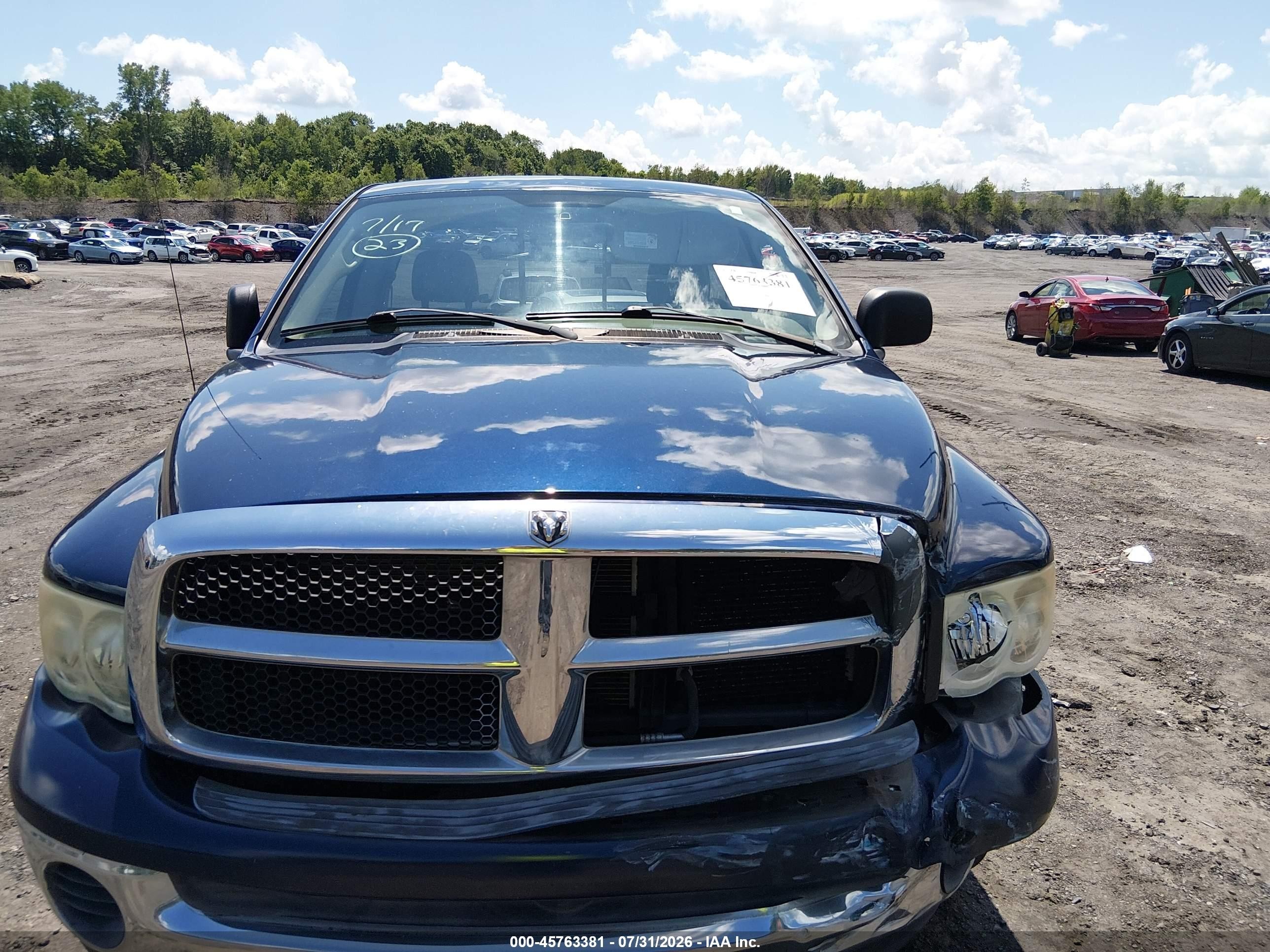 2005 Dodge Ram 1500 St Синий vin: 1D7HA16N95J642622