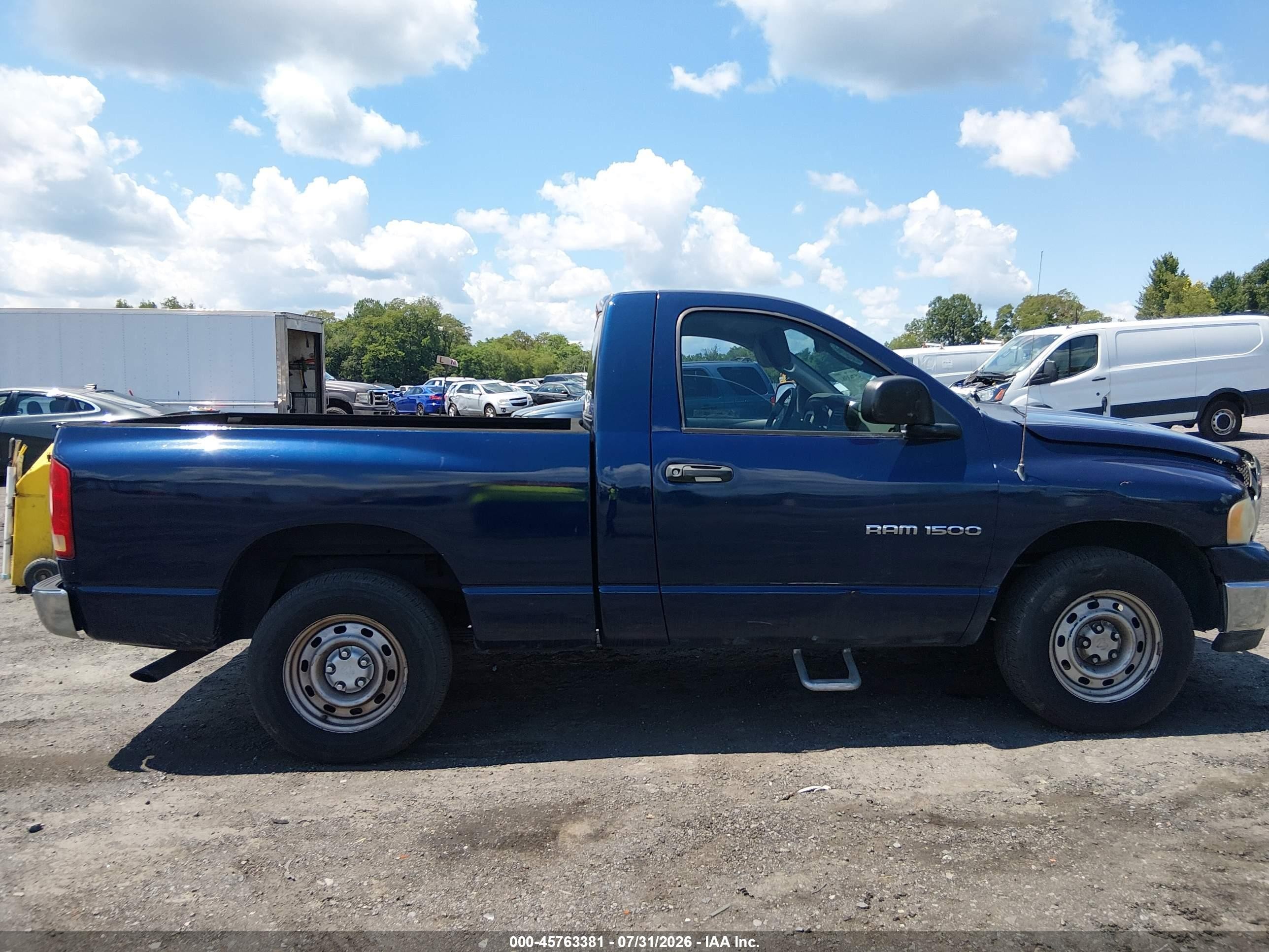 2005 Dodge Ram 1500 St Синий vin: 1D7HA16N95J642622