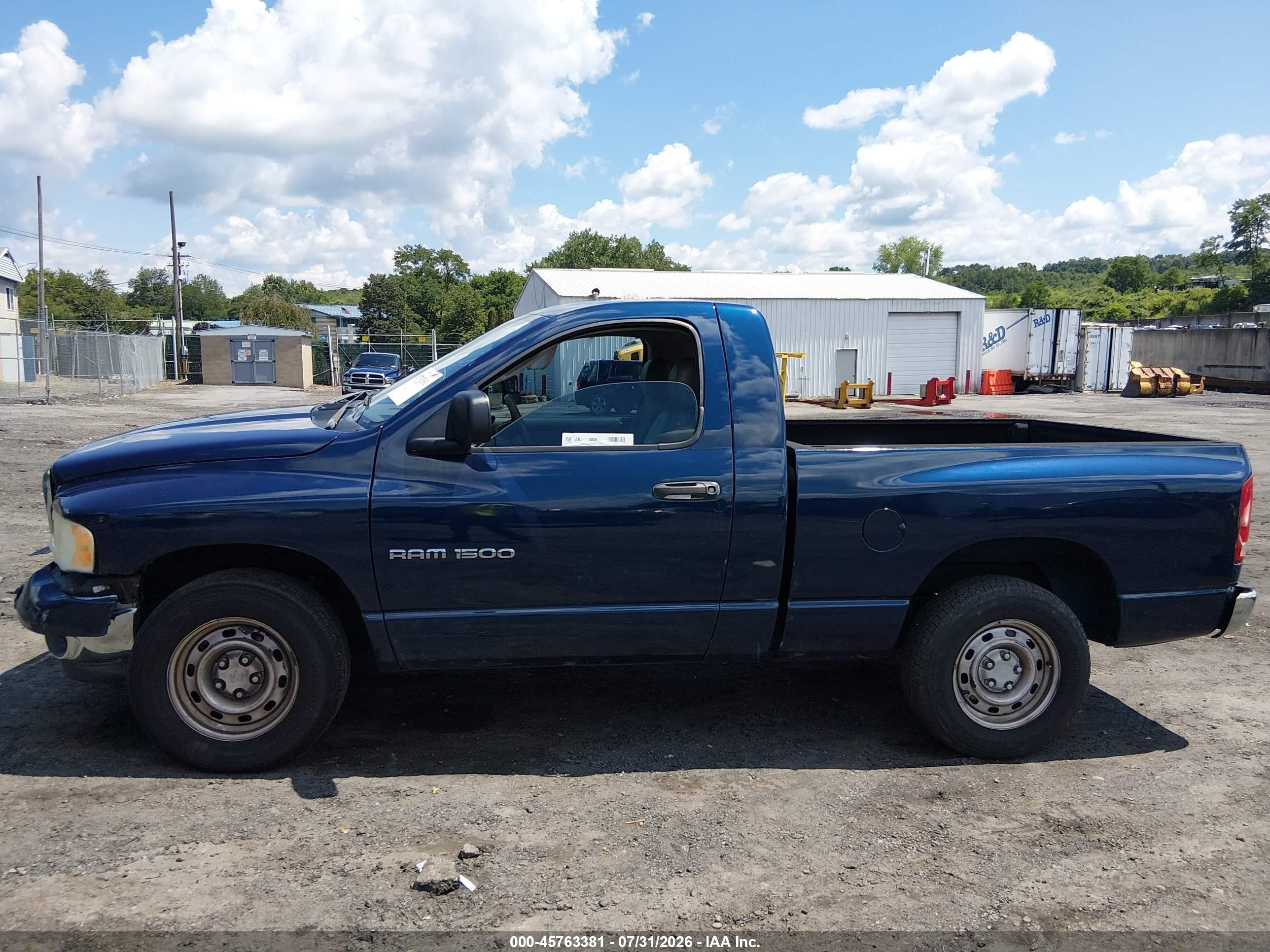 2005 Dodge Ram 1500 St Синий vin: 1D7HA16N95J642622