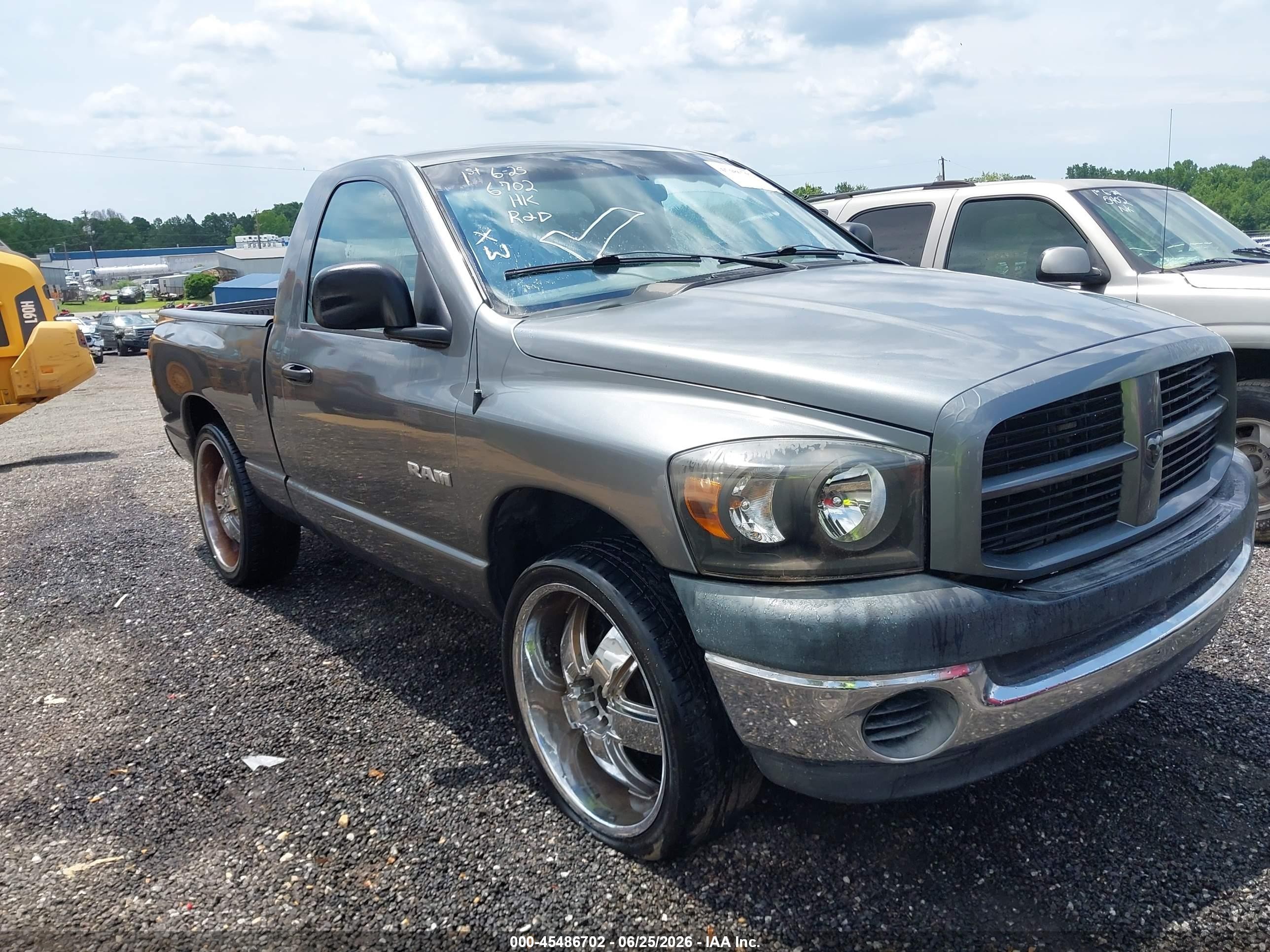 2008 Dodge Ram 1500 St/sxt Серый vin: 1D7HA16NX8J220458