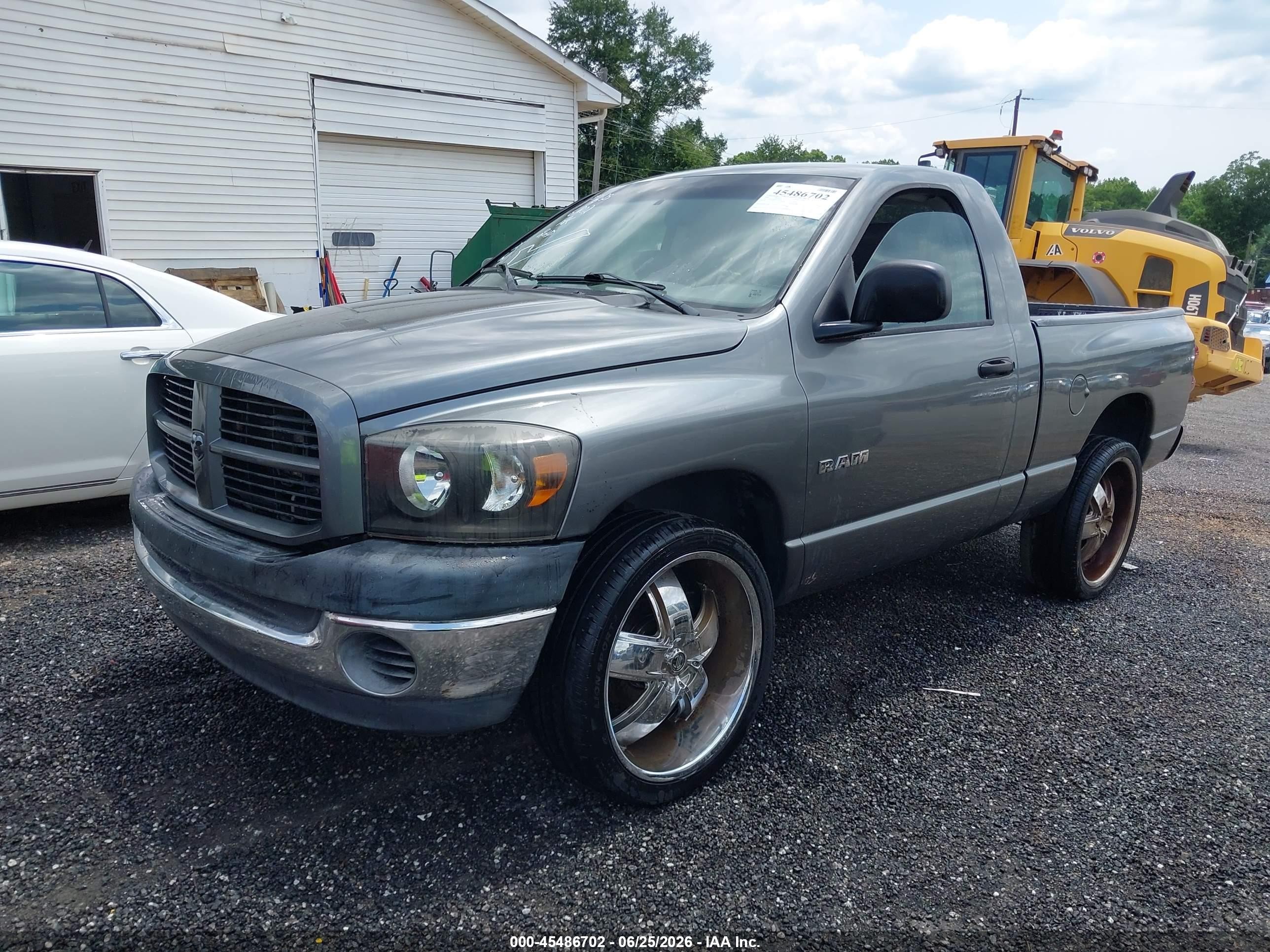 2008 Dodge Ram 1500 St/sxt Gray vin: 1D7HA16NX8J220458