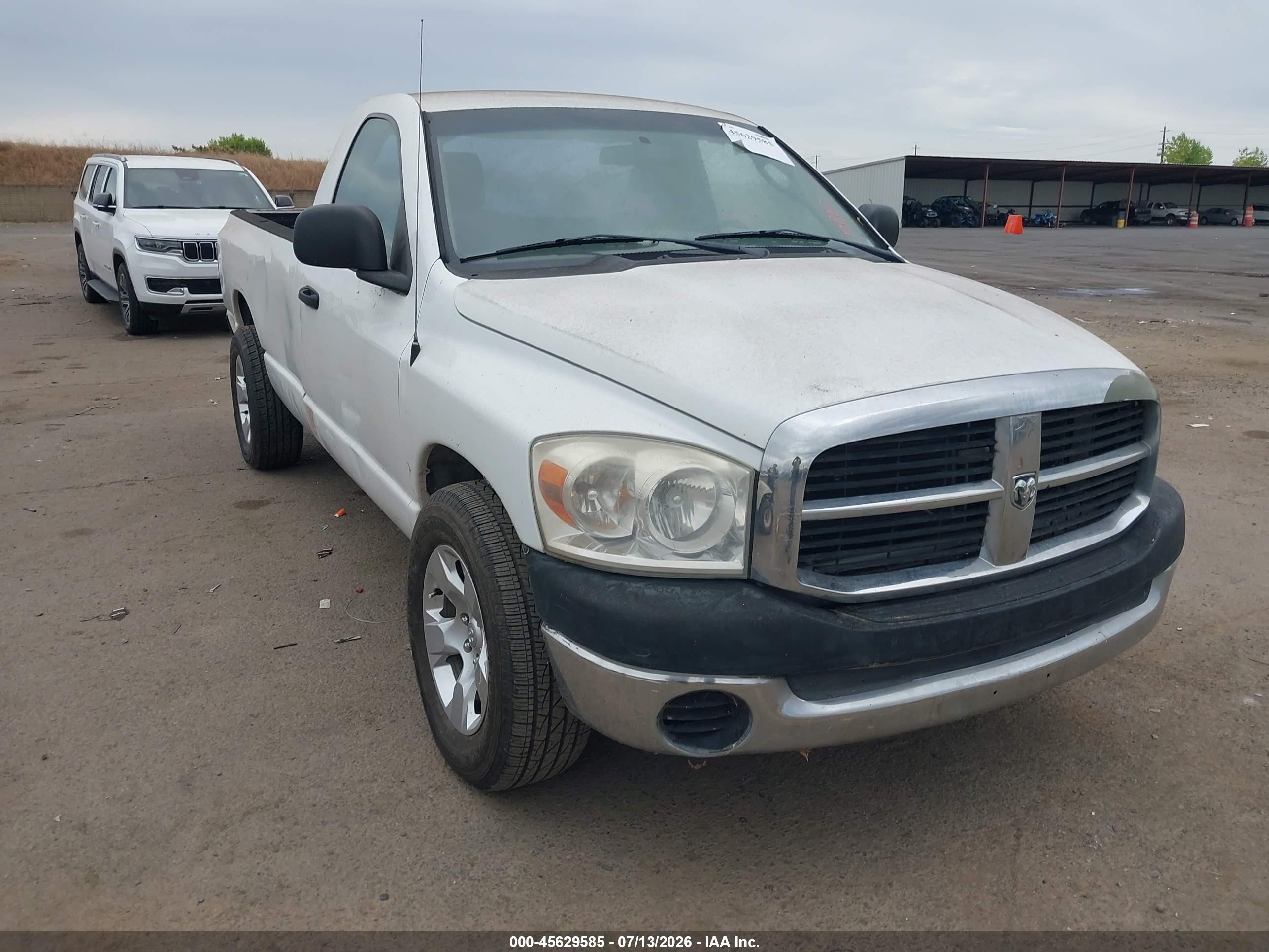 2007 Dodge Ram 1500 St White vin: 1D7HA16P67J585557