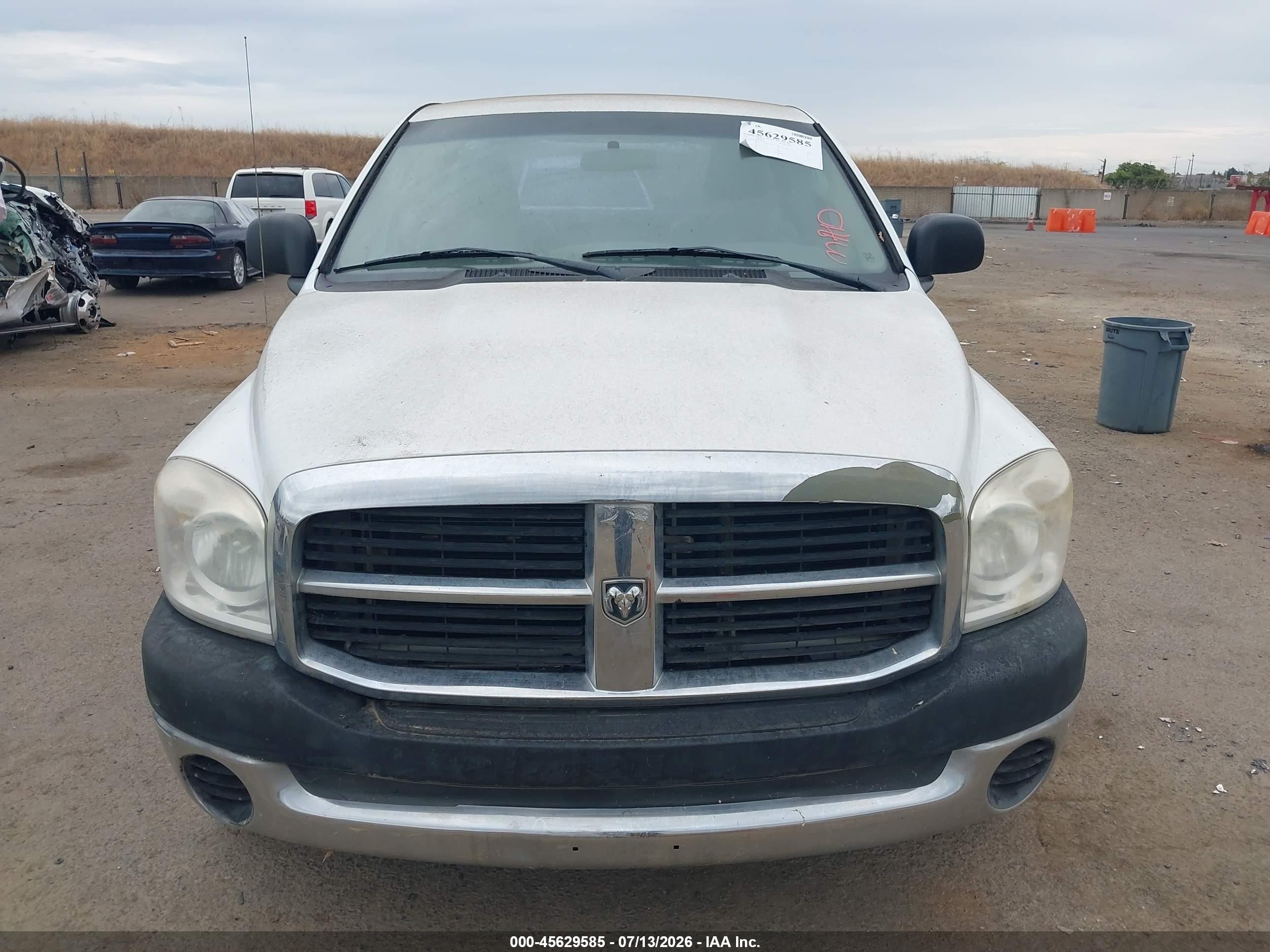 2007 Dodge Ram 1500 St White vin: 1D7HA16P67J585557