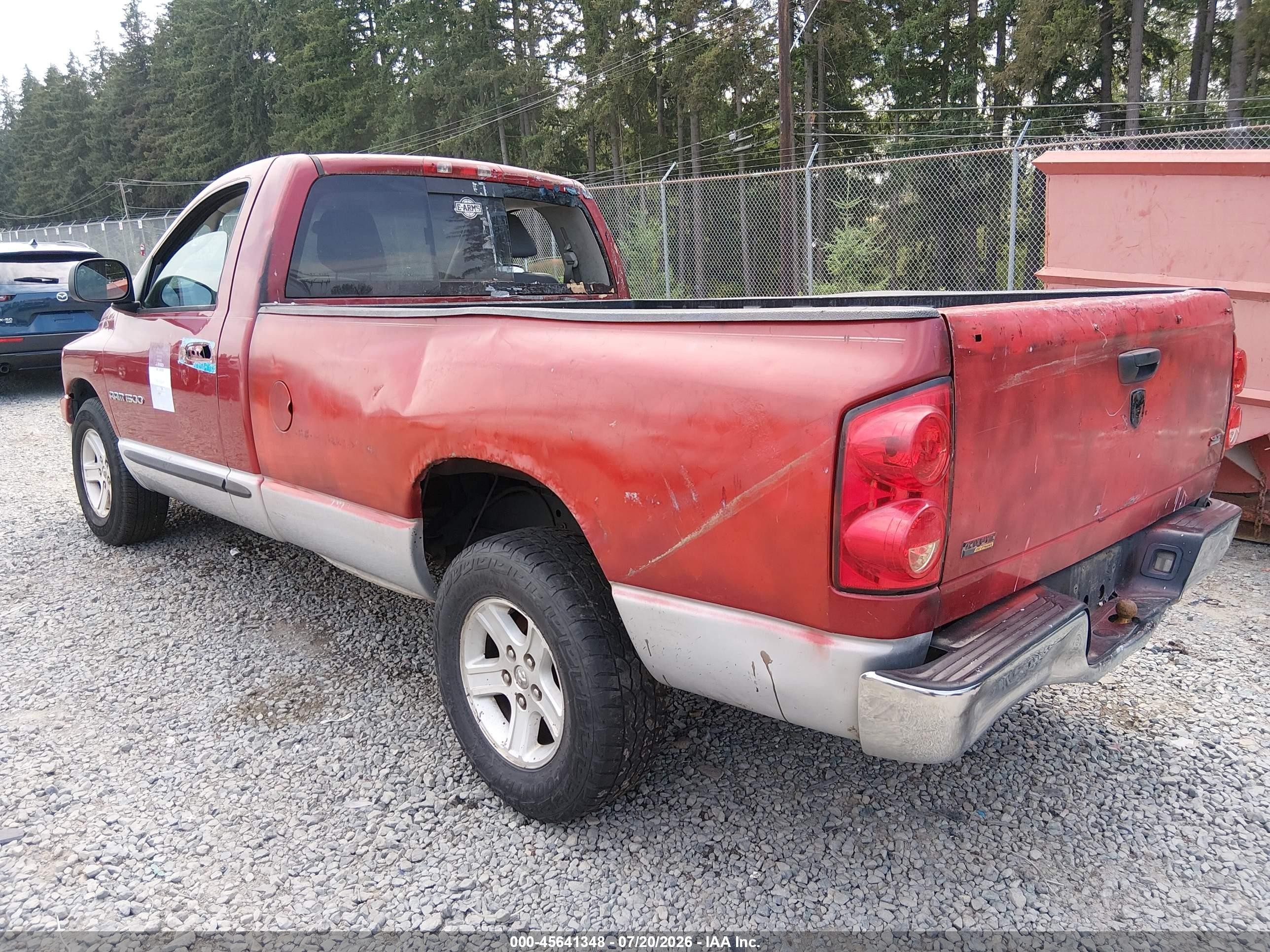 2007 Dodge Ram 1500 Slt Red vin: 1D7HA16P77J599404