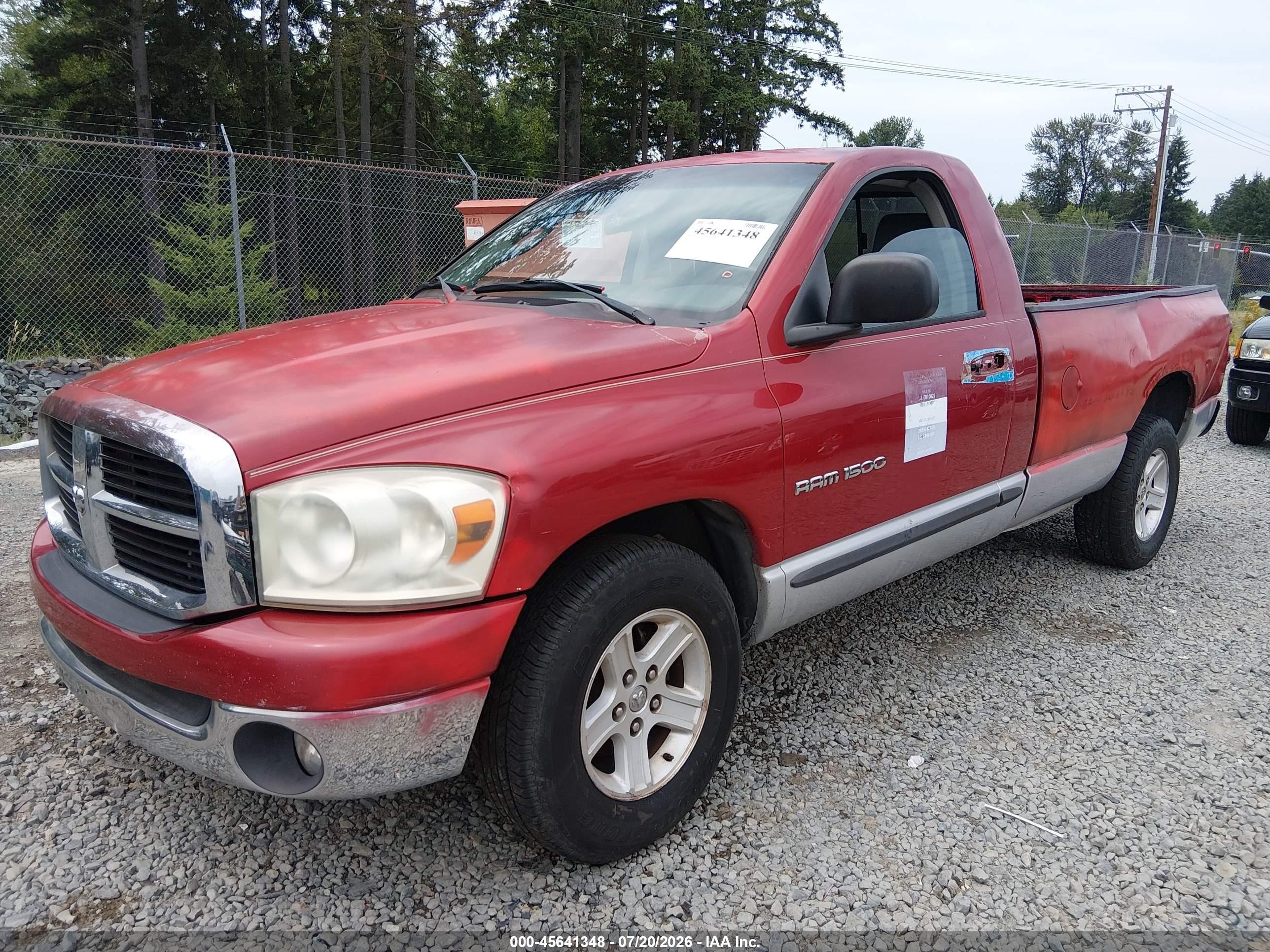 2007 Dodge Ram 1500 Slt Red vin: 1D7HA16P77J599404