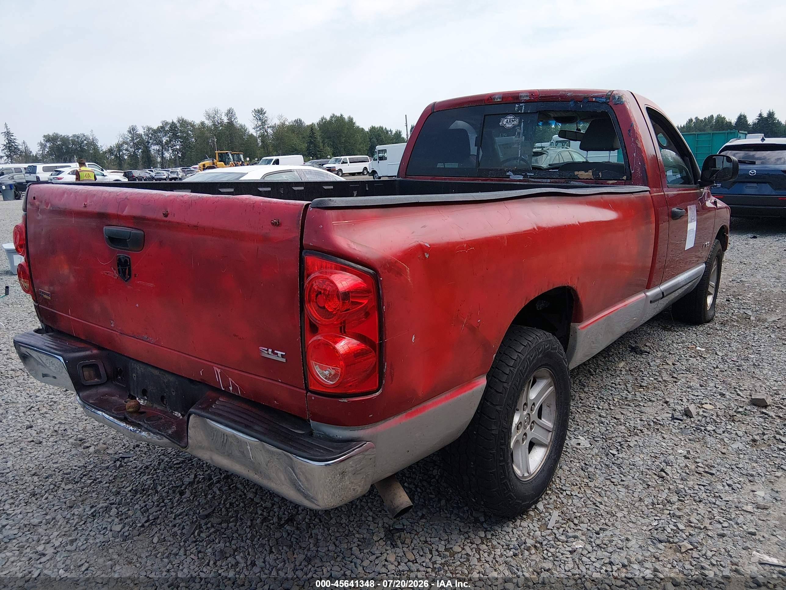 2007 Dodge Ram 1500 Slt Red vin: 1D7HA16P77J599404