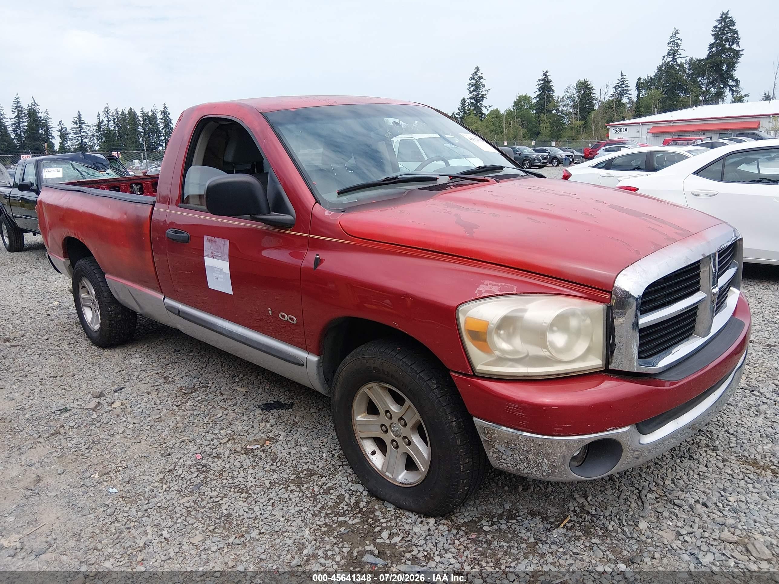 2007 Dodge Ram 1500 Slt Red vin: 1D7HA16P77J599404