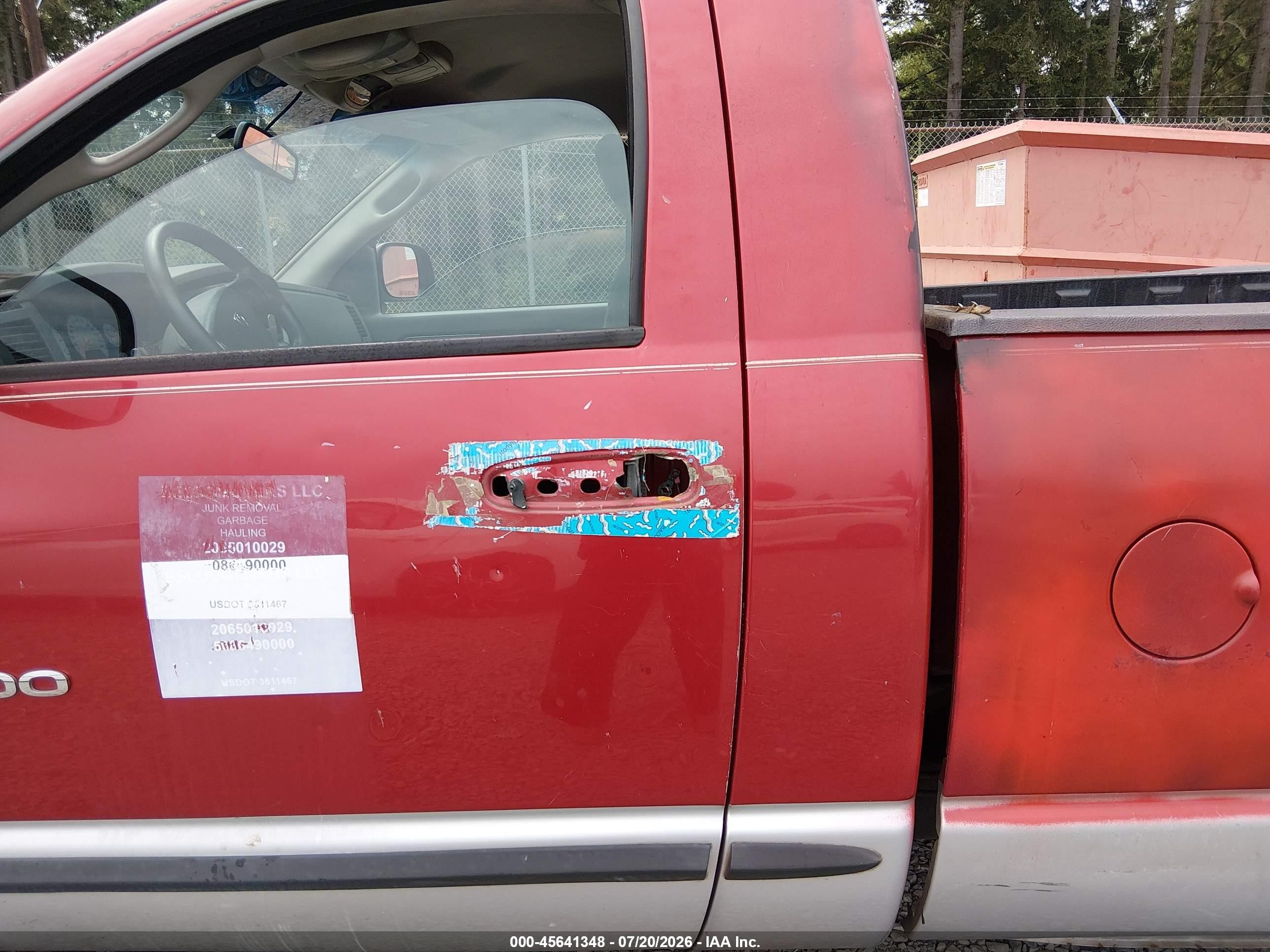 2007 Dodge Ram 1500 Slt Red vin: 1D7HA16P77J599404