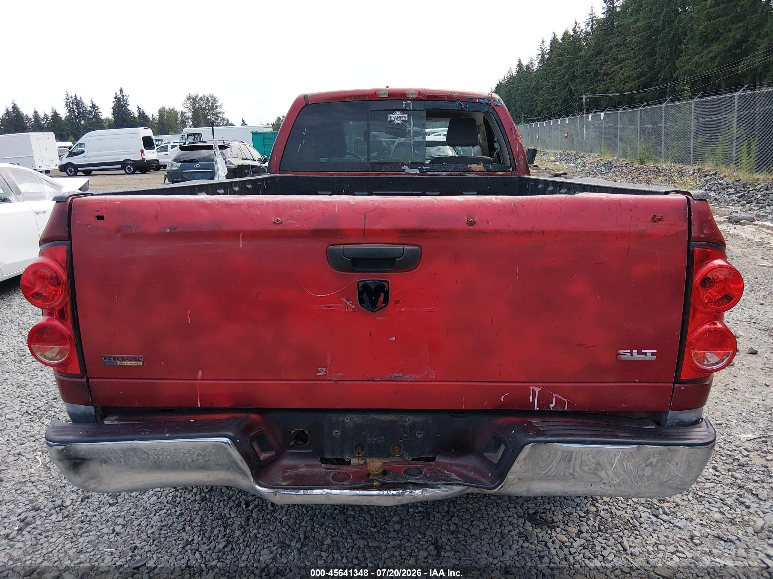 2007 Dodge Ram 1500 Slt Red vin: 1D7HA16P77J599404